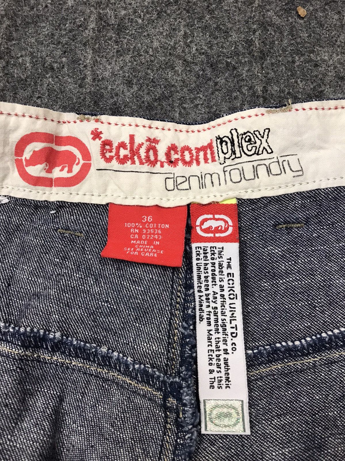 Ecko Unltd. × Vintage Vintage Ecko Complex Denim Foundry Design Size US 34 / EU 50 - 15 Thumbnail