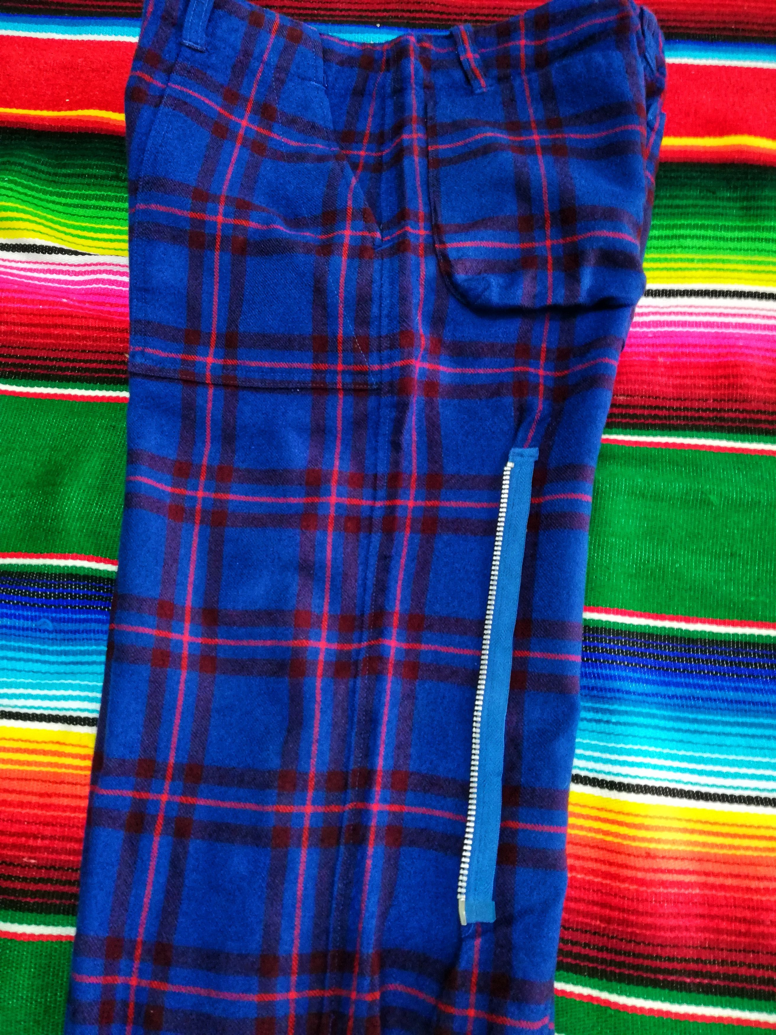 Japanese Brand 🔥Wool Tartan Plaid Seditionaries Zipper Casual Pants🔥 Size US 30 / EU 46 - 10 Thumbnail