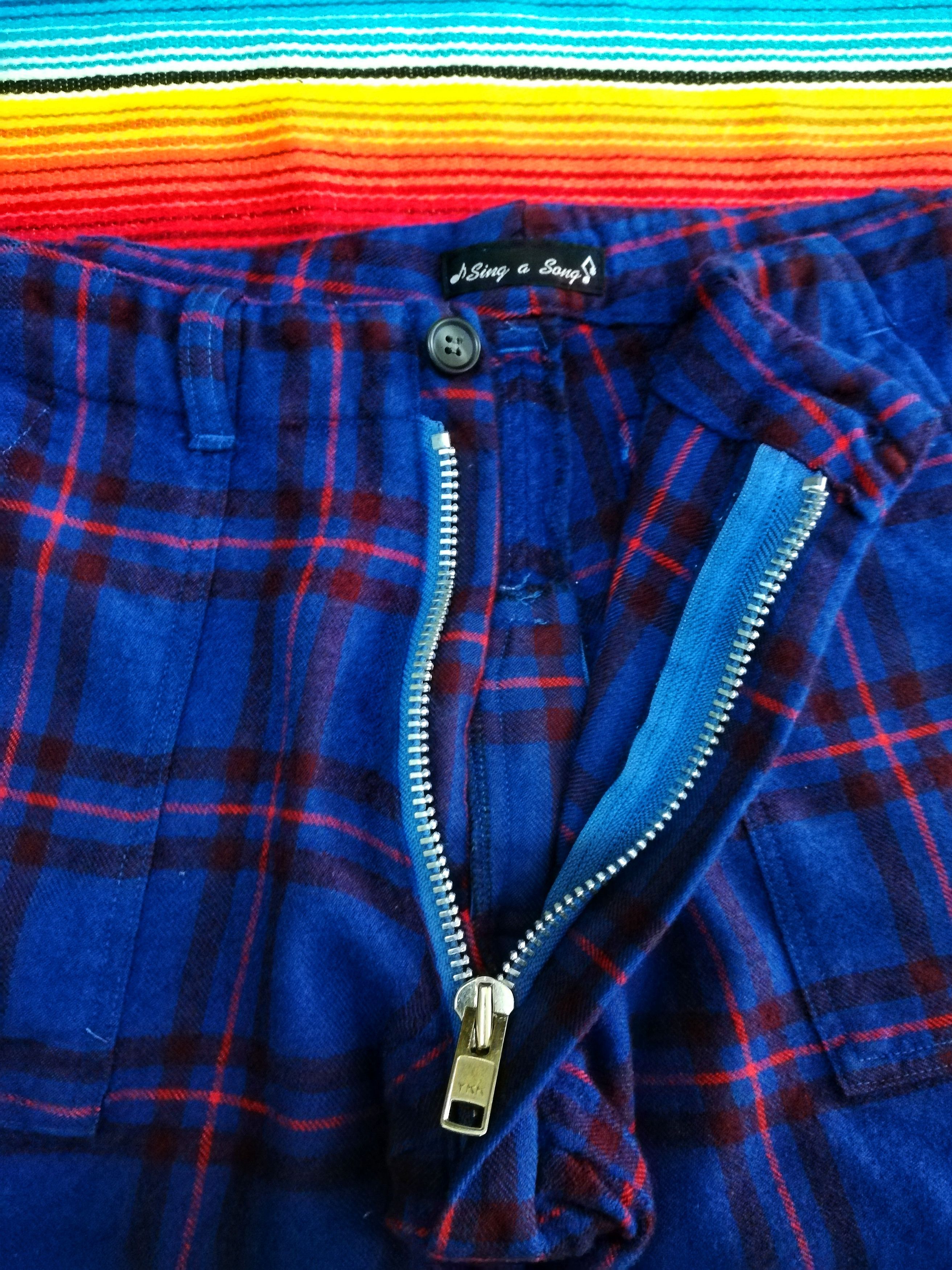 Japanese Brand 🔥Wool Tartan Plaid Seditionaries Zipper Casual Pants🔥 Size US 30 / EU 46 - 3 Thumbnail