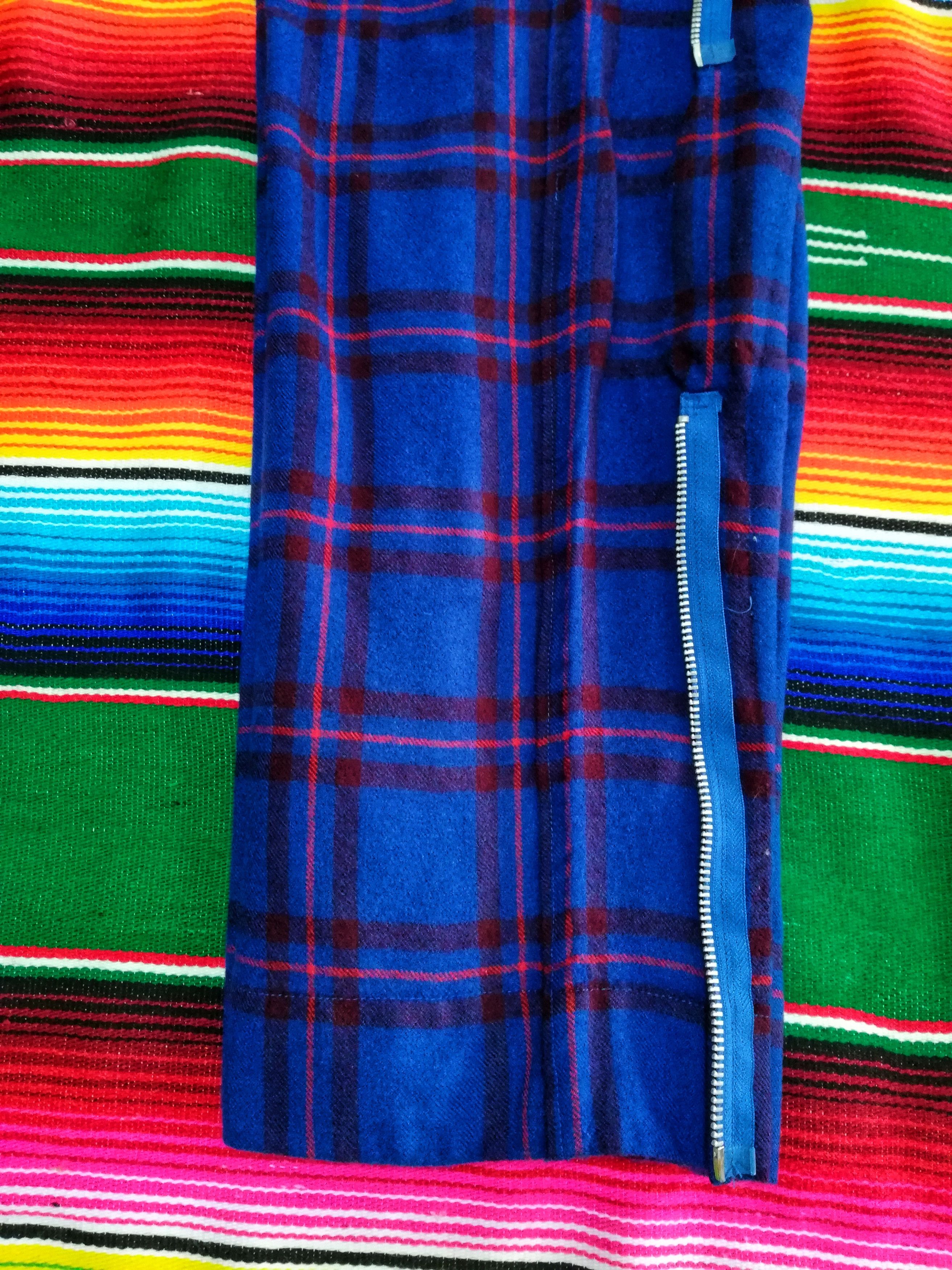 Japanese Brand 🔥Wool Tartan Plaid Seditionaries Zipper Casual Pants🔥 Size US 30 / EU 46 - 11 Thumbnail