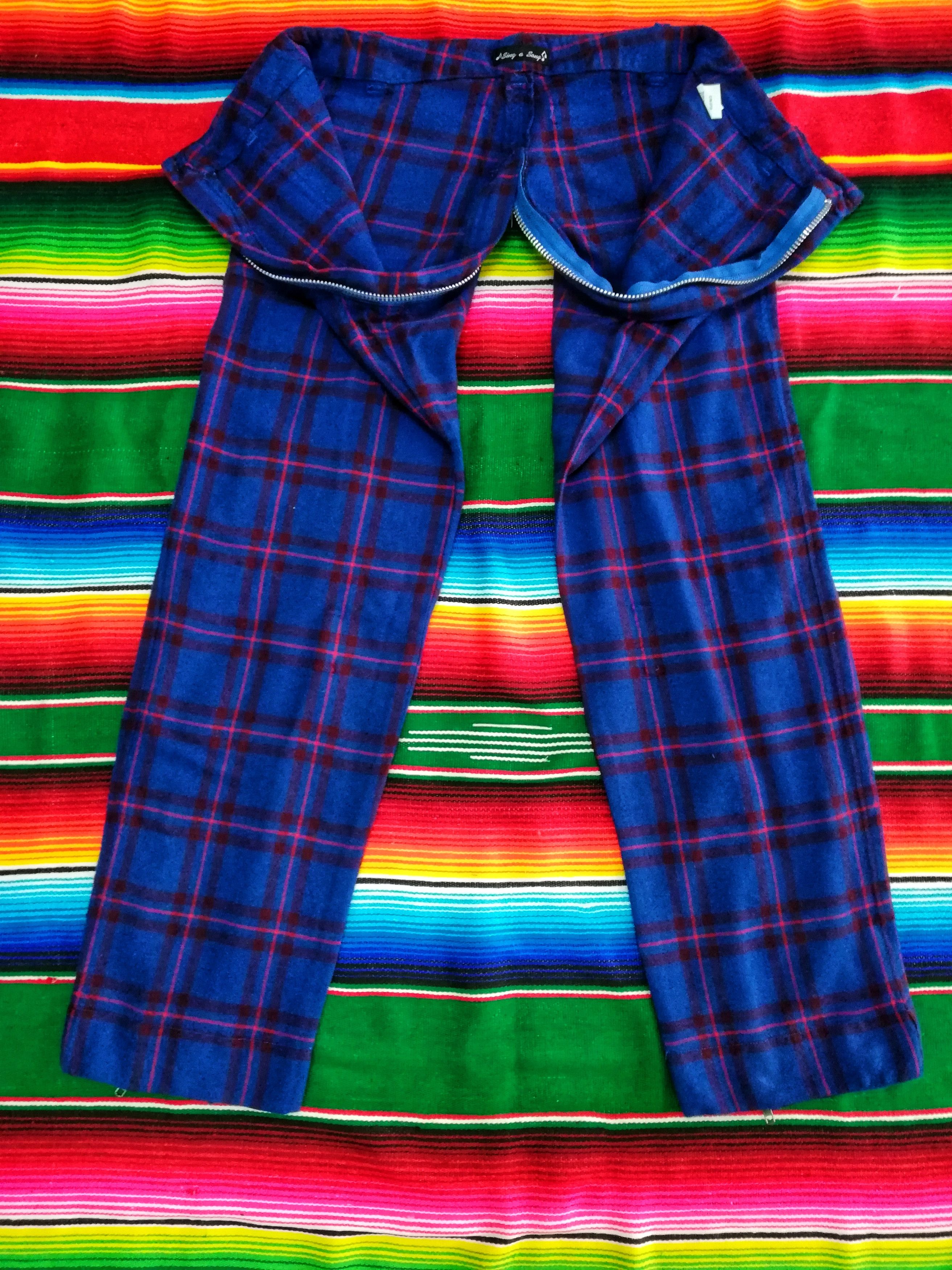 Japanese Brand 🔥Wool Tartan Plaid Seditionaries Zipper Casual Pants🔥 Size US 30 / EU 46 - 5 Thumbnail