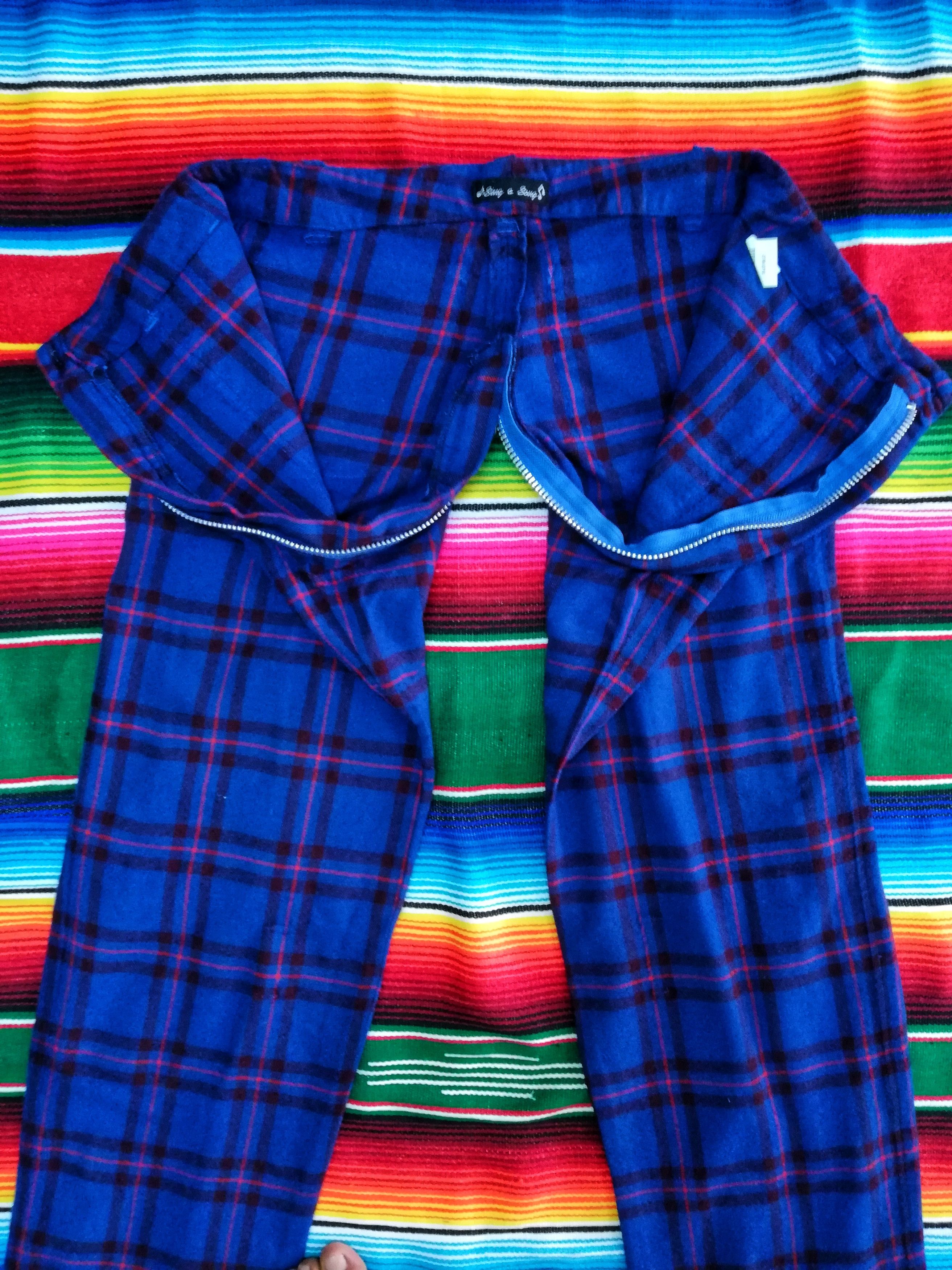 Japanese Brand 🔥Wool Tartan Plaid Seditionaries Zipper Casual Pants🔥 Size US 30 / EU 46 - 4 Thumbnail