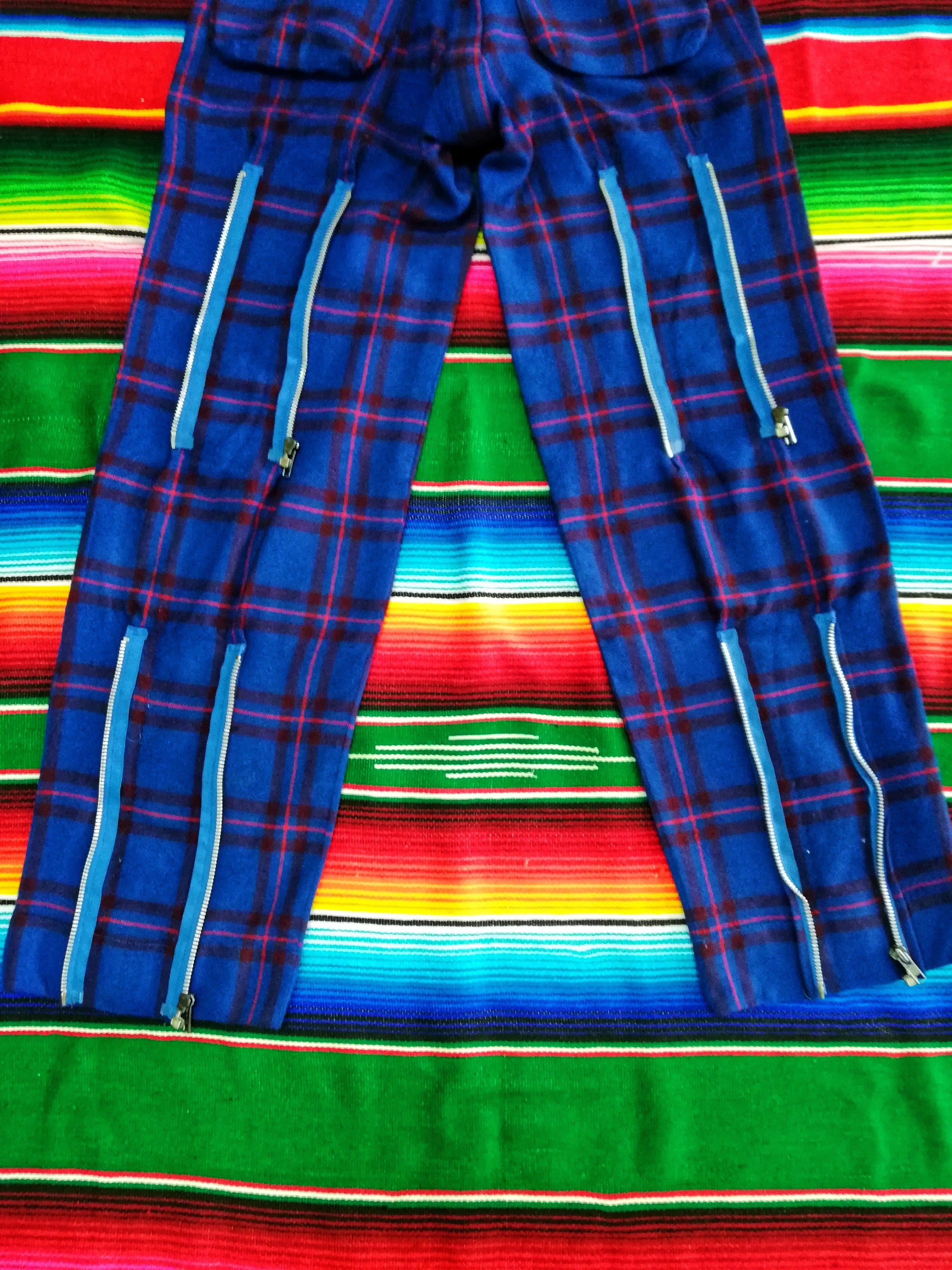Japanese Brand 🔥Wool Tartan Plaid Seditionaries Zipper Casual Pants🔥 Size US 30 / EU 46 - 14 Thumbnail