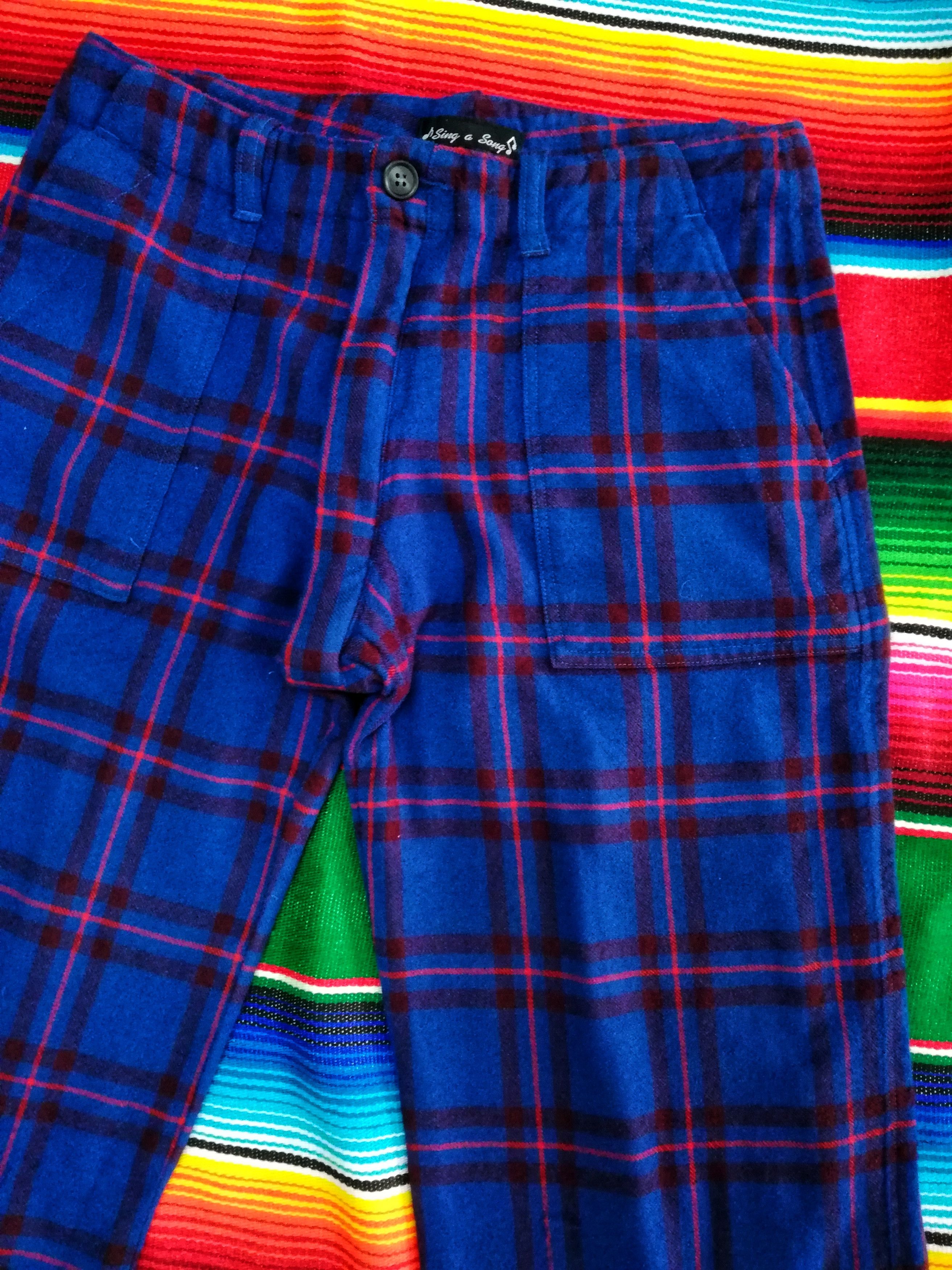 Japanese Brand 🔥Wool Tartan Plaid Seditionaries Zipper Casual Pants🔥 Size US 30 / EU 46 - 2 Thumbnail