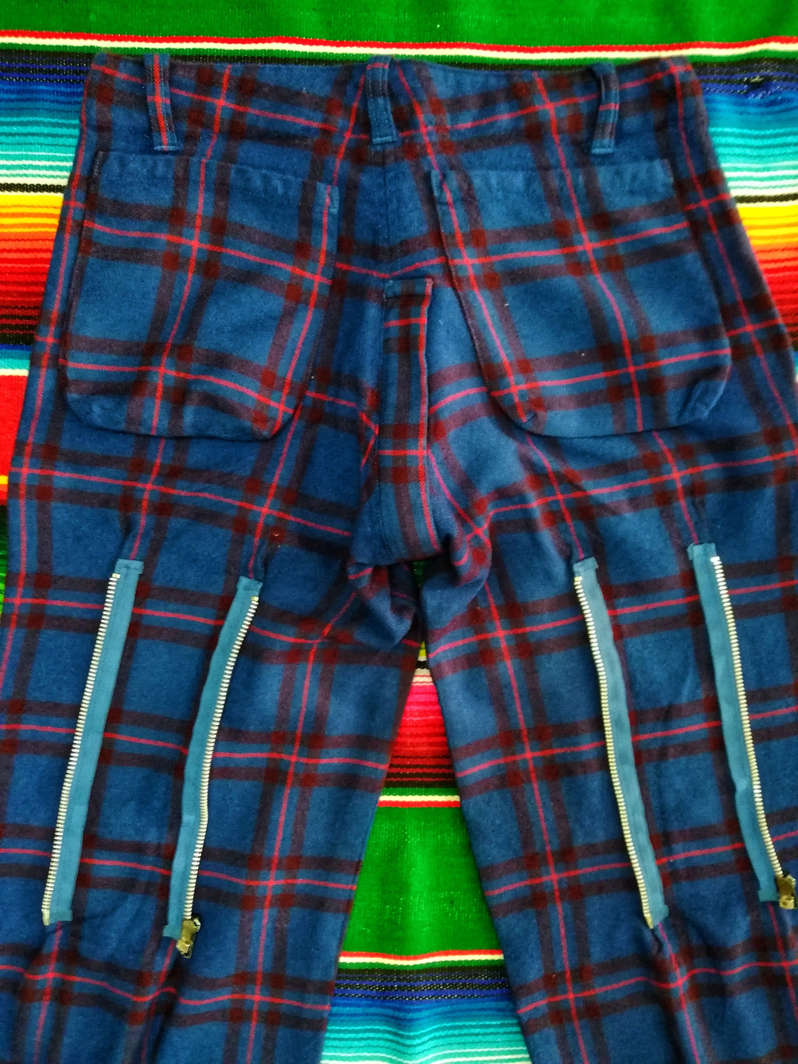 Japanese Brand 🔥Wool Tartan Plaid Seditionaries Zipper Casual Pants🔥 Size US 30 / EU 46 - 13 Thumbnail