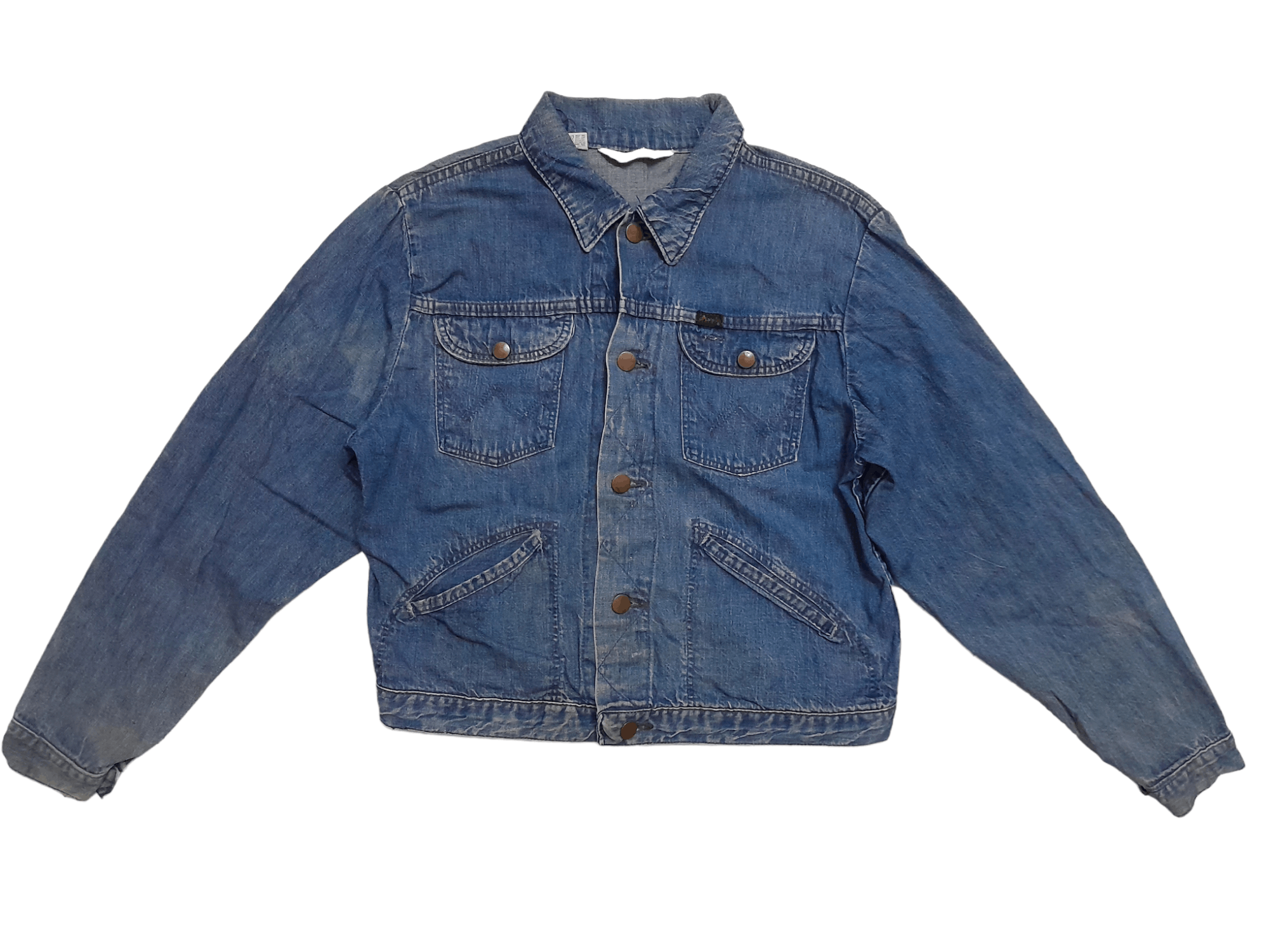 Vintage × Wrangler 60/70s Wrangler Selvedge Denim Jacket (E866) Size L / US 10 / IT 46 - 1 Thumbnail