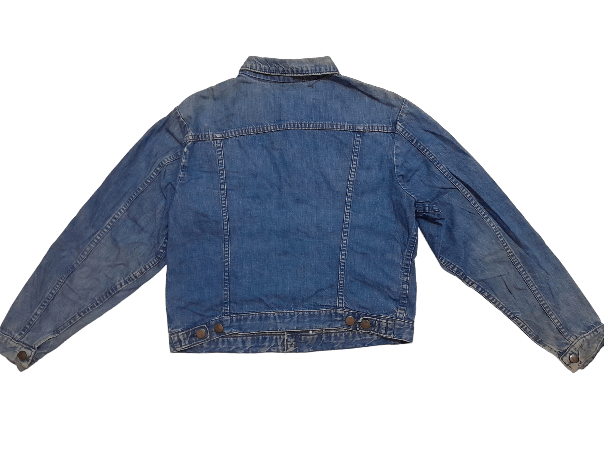 Vintage × Wrangler 60/70s Wrangler Selvedge Denim Jacket (E866) Size L / US 10 / IT 46 - 7 Thumbnail