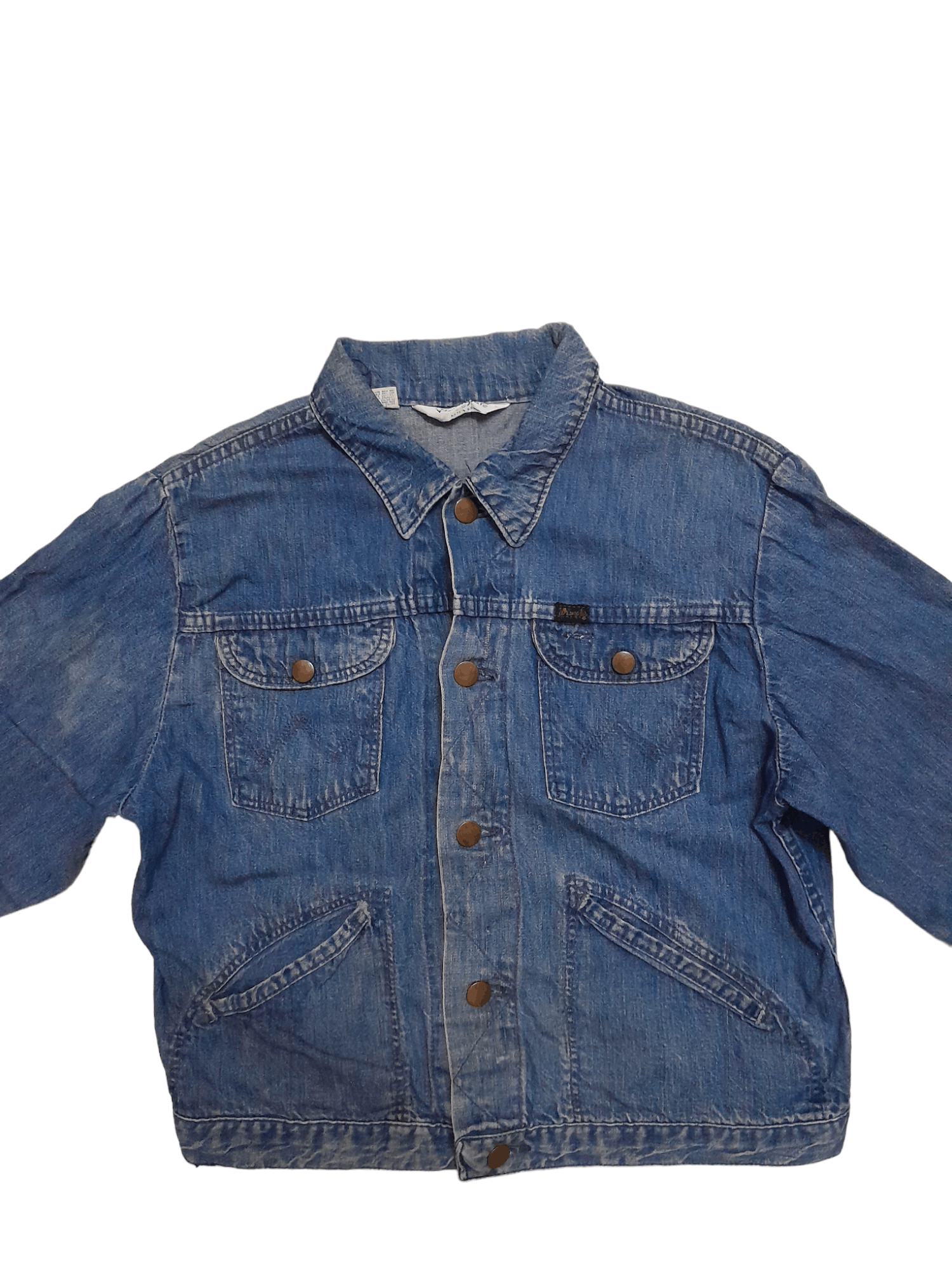 Vintage × Wrangler 60/70s Wrangler Selvedge Denim Jacket (E866) Size L / US 10 / IT 46 - 2 Thumbnail
