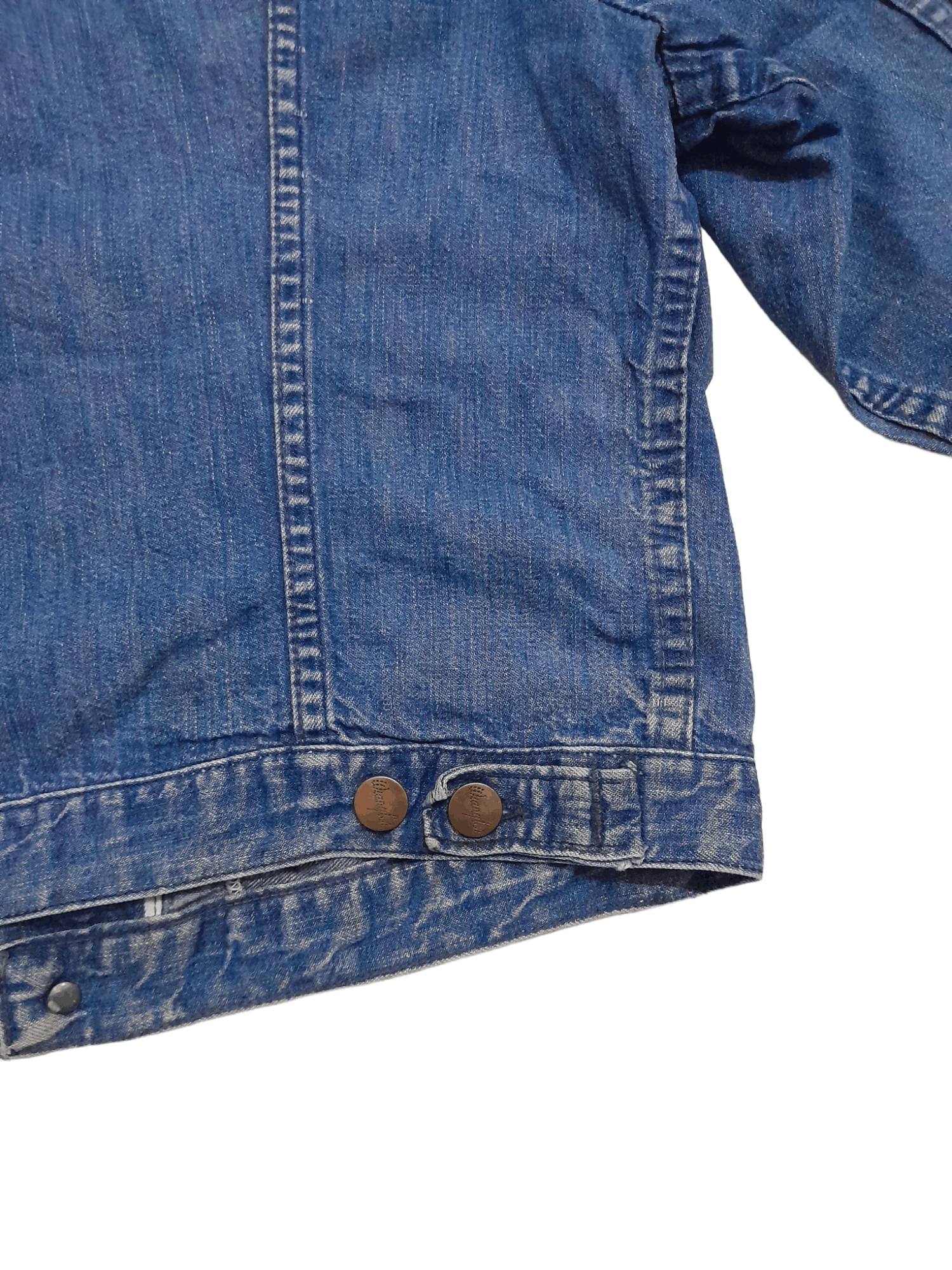 Vintage × Wrangler 60/70s Wrangler Selvedge Denim Jacket (E866) Size L / US 10 / IT 46 - 8 Thumbnail
