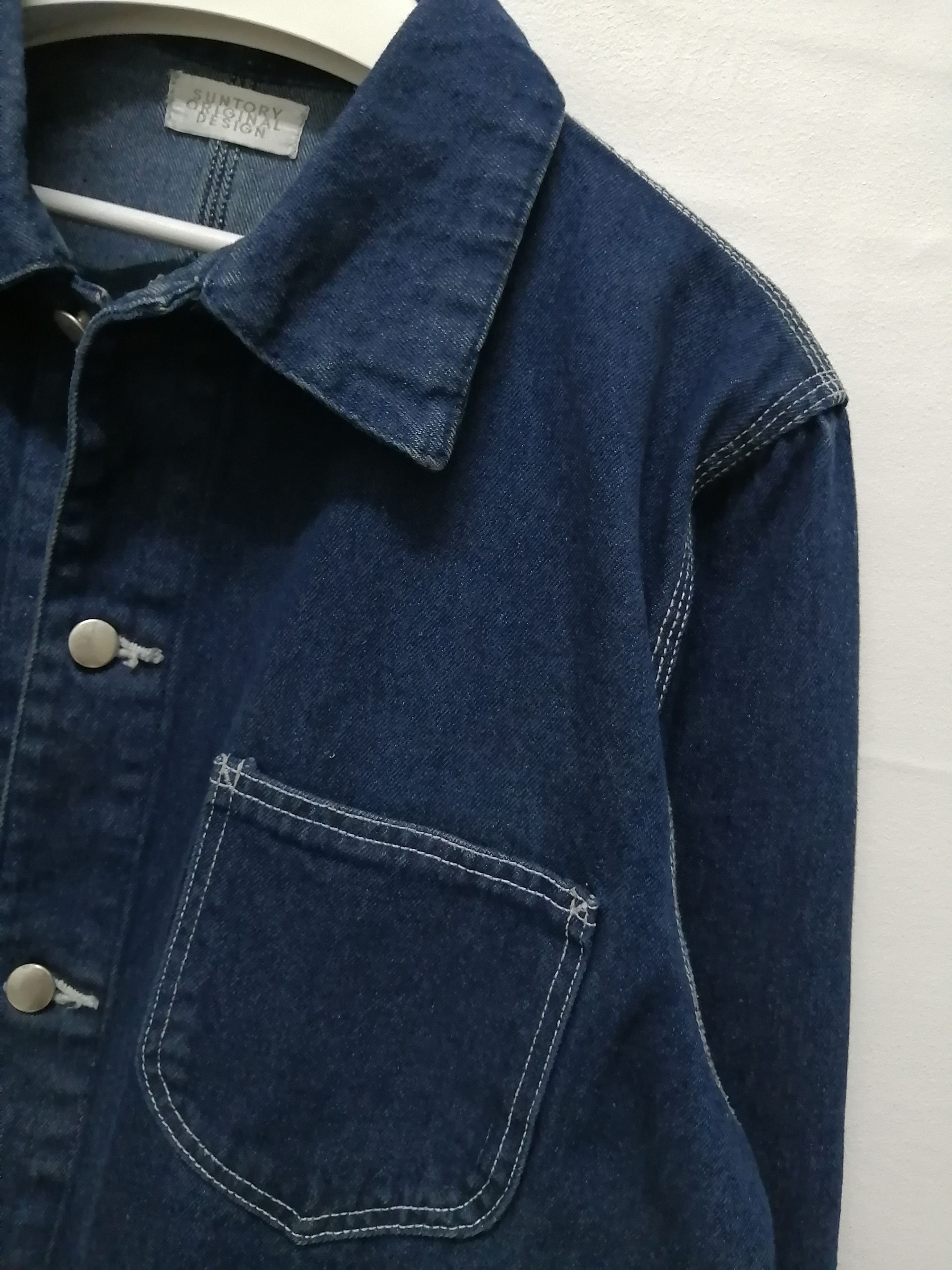 Pepsi Vintage PEPSI COLA x SUNTORY Denim Chore Jacket Size US L / EU 52-54 / 3 - 3 Thumbnail
