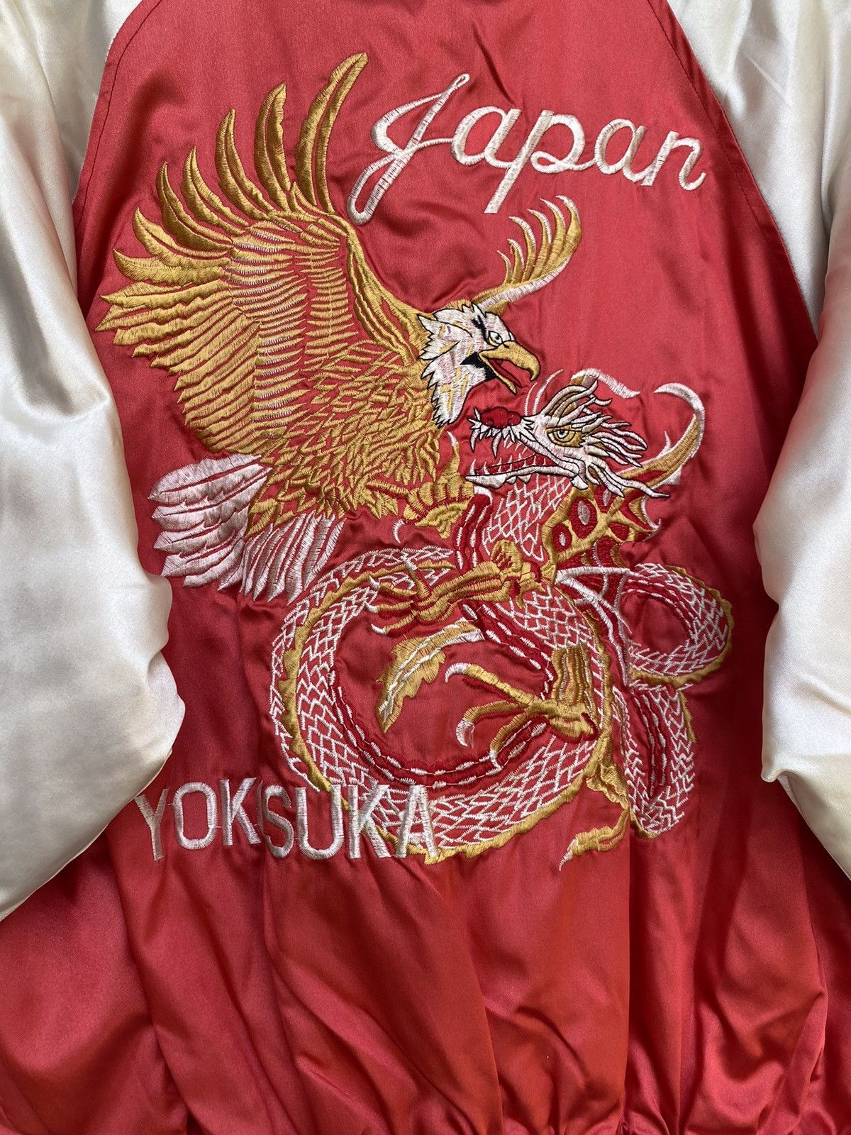 Other VINTAGE SUKAJAN EMBROIDERED HAWK DRAGON YAKUZA STYLE Size US M / EU 48-50 / 2 - 6 Thumbnail