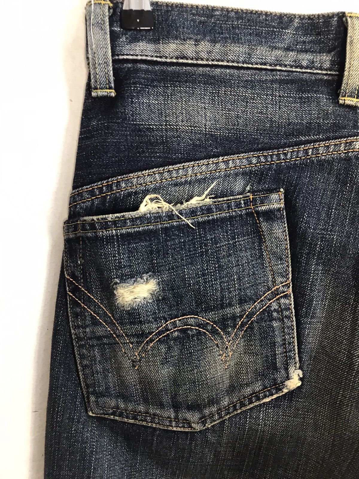 Edwin × Vintage Vintage Edwin Half Selvedge Distressed Denim Design Size US 30 / EU 46 - 14 Thumbnail