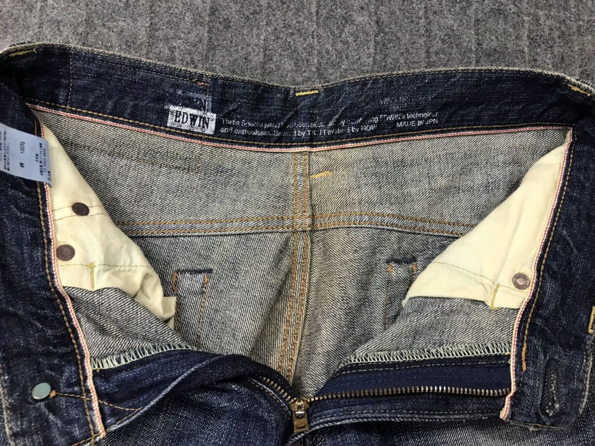 Edwin × Vintage Vintage Edwin Half Selvedge Distressed Denim Design Size US 30 / EU 46 - 17 Thumbnail