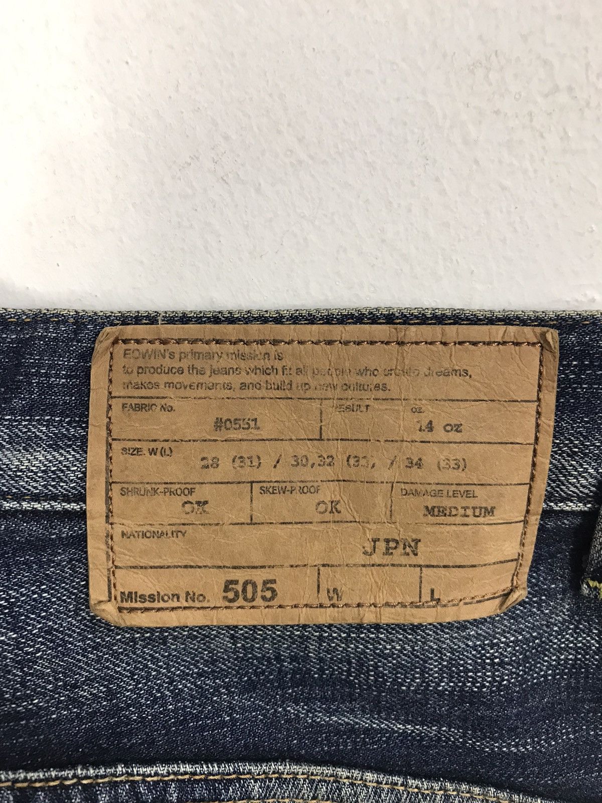 Edwin × Vintage Vintage Edwin Half Selvedge Distressed Denim Design Size US 30 / EU 46 - 16 Thumbnail