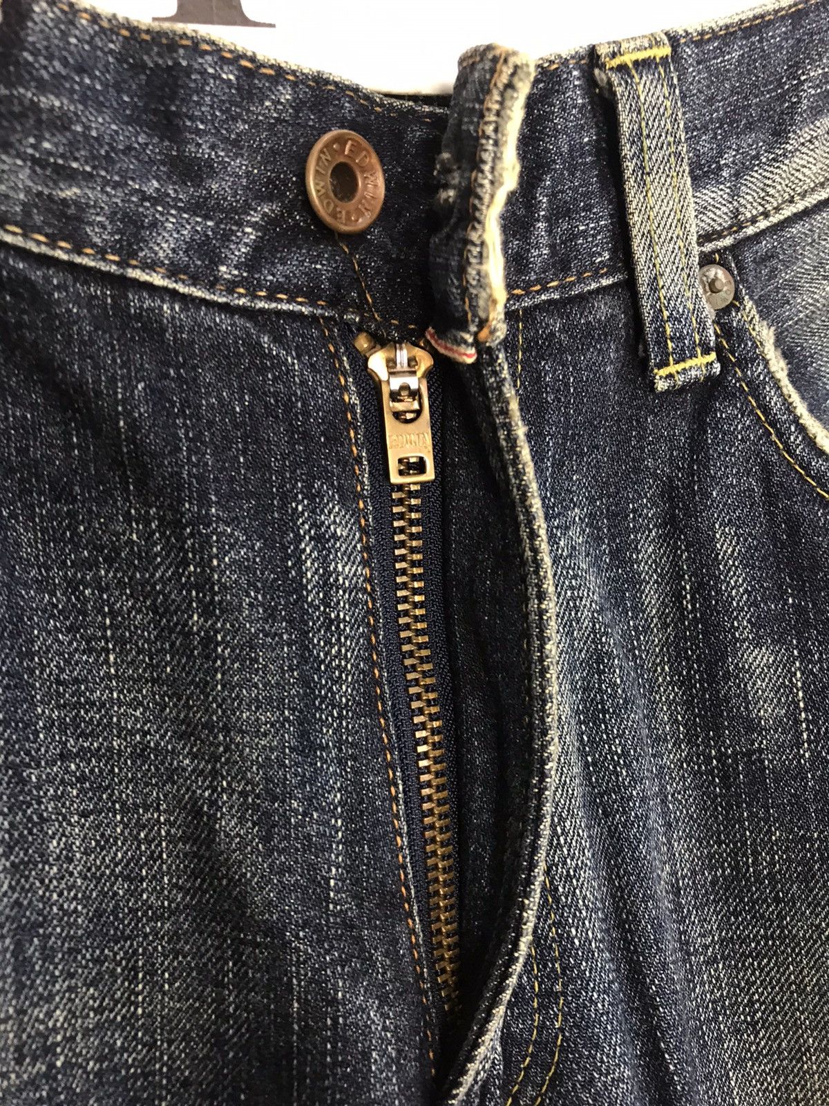 Edwin × Vintage Vintage Edwin Half Selvedge Distressed Denim Design Size US 30 / EU 46 - 11 Thumbnail