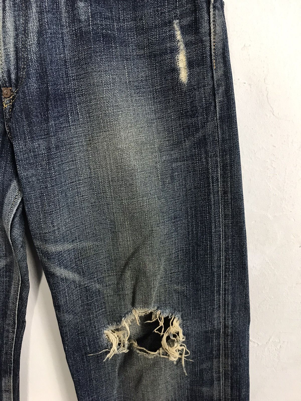 Edwin × Vintage Vintage Edwin Half Selvedge Distressed Denim Design Size US 30 / EU 46 - 5 Thumbnail
