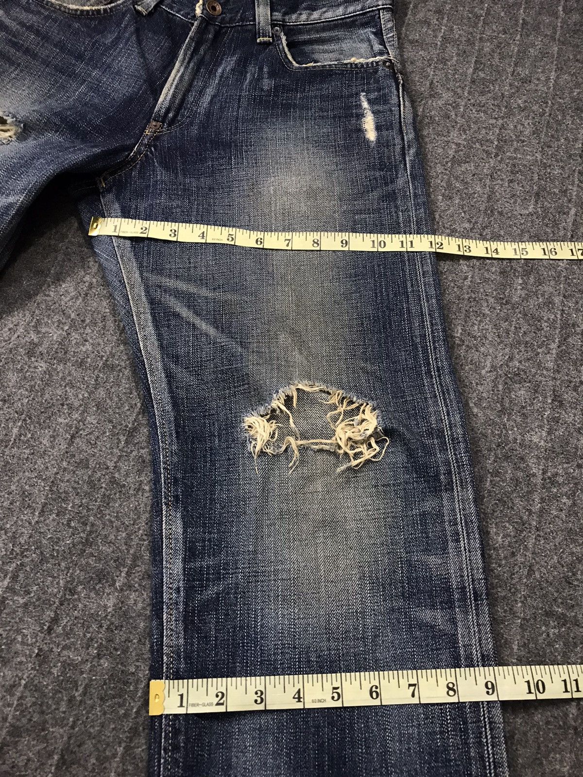 Edwin × Vintage Vintage Edwin Half Selvedge Distressed Denim Design Size US 30 / EU 46 - 22 Thumbnail