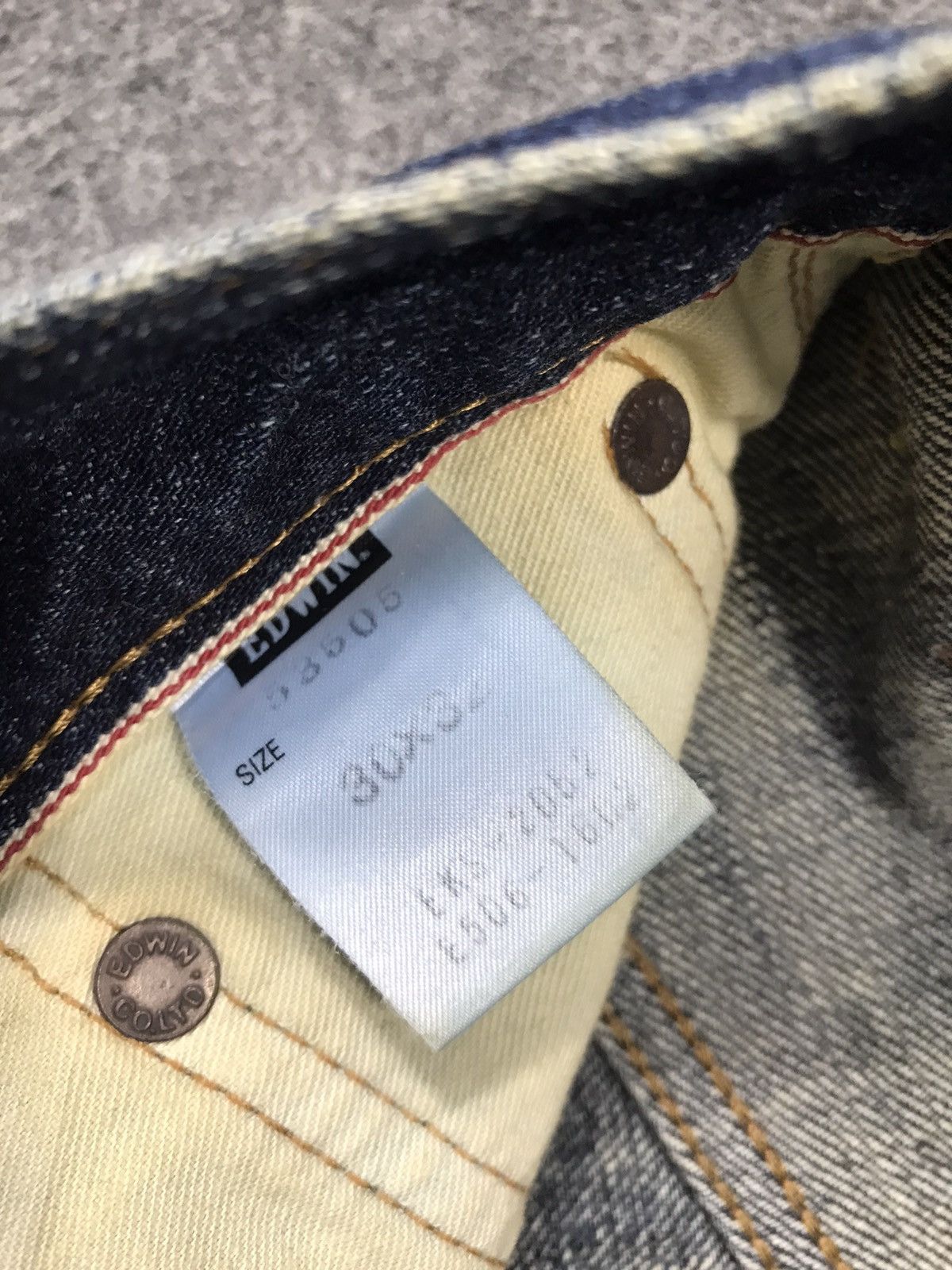 Edwin × Vintage Vintage Edwin Half Selvedge Distressed Denim Design Size US 30 / EU 46 - 19 Thumbnail