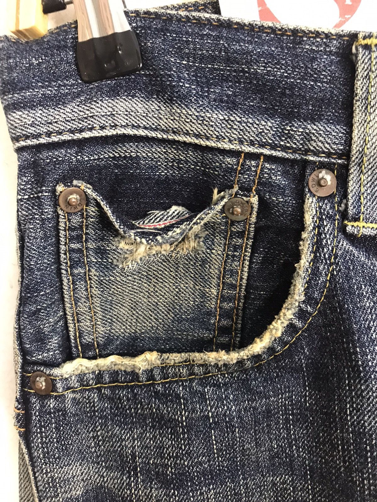 Edwin × Vintage Vintage Edwin Half Selvedge Distressed Denim Design Size US 30 / EU 46 - 10 Thumbnail