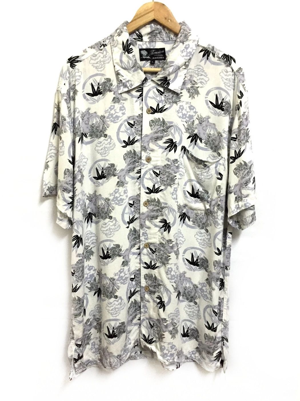 🔔Hawaiian Rayon Shirts japan lions design by thruxton