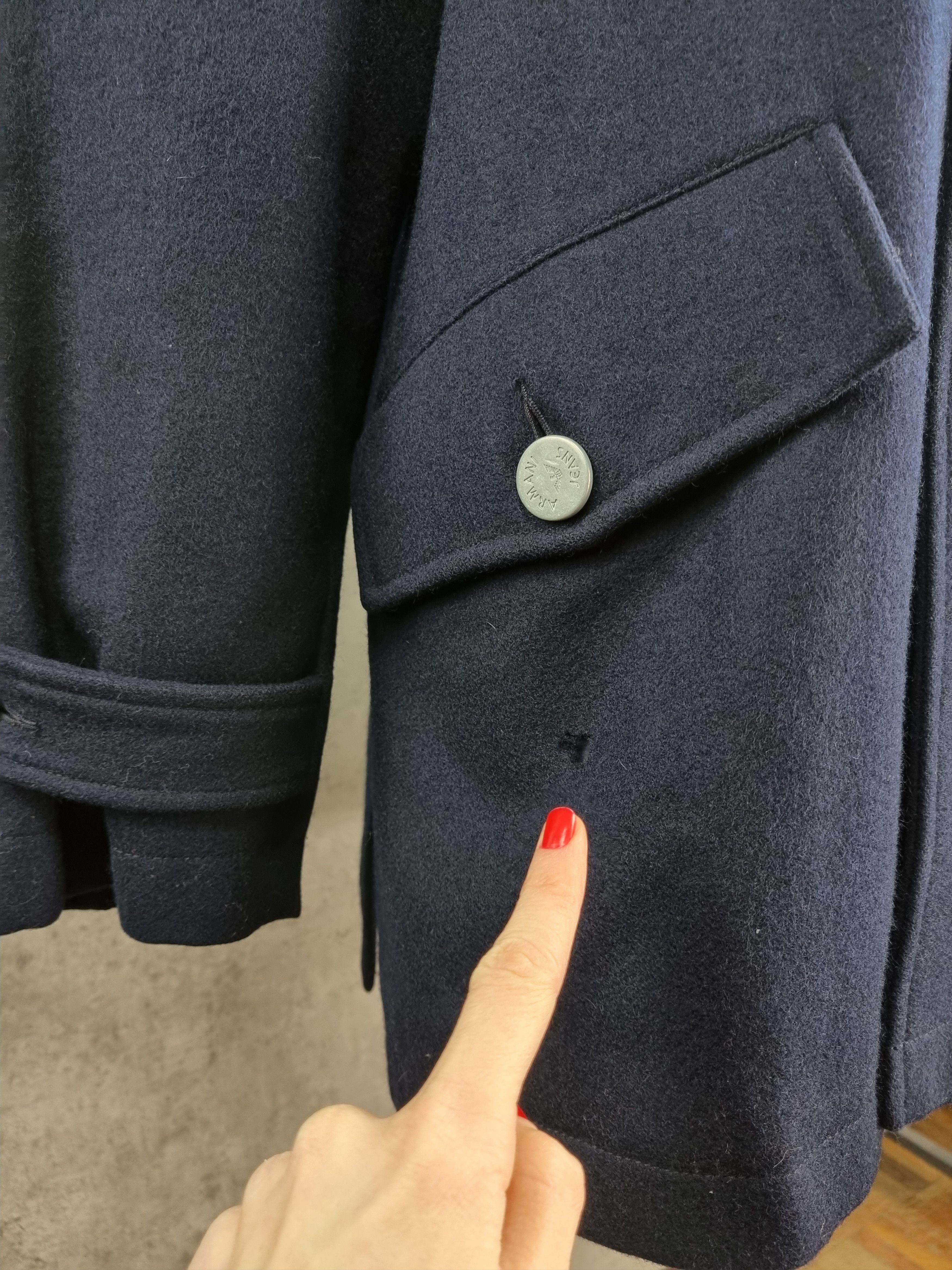 Armani × Giorgio Armani Rare 90s Armani Wool Military Navy Coat Size US L / EU 52-54 / 3 - 14 Thumbnail