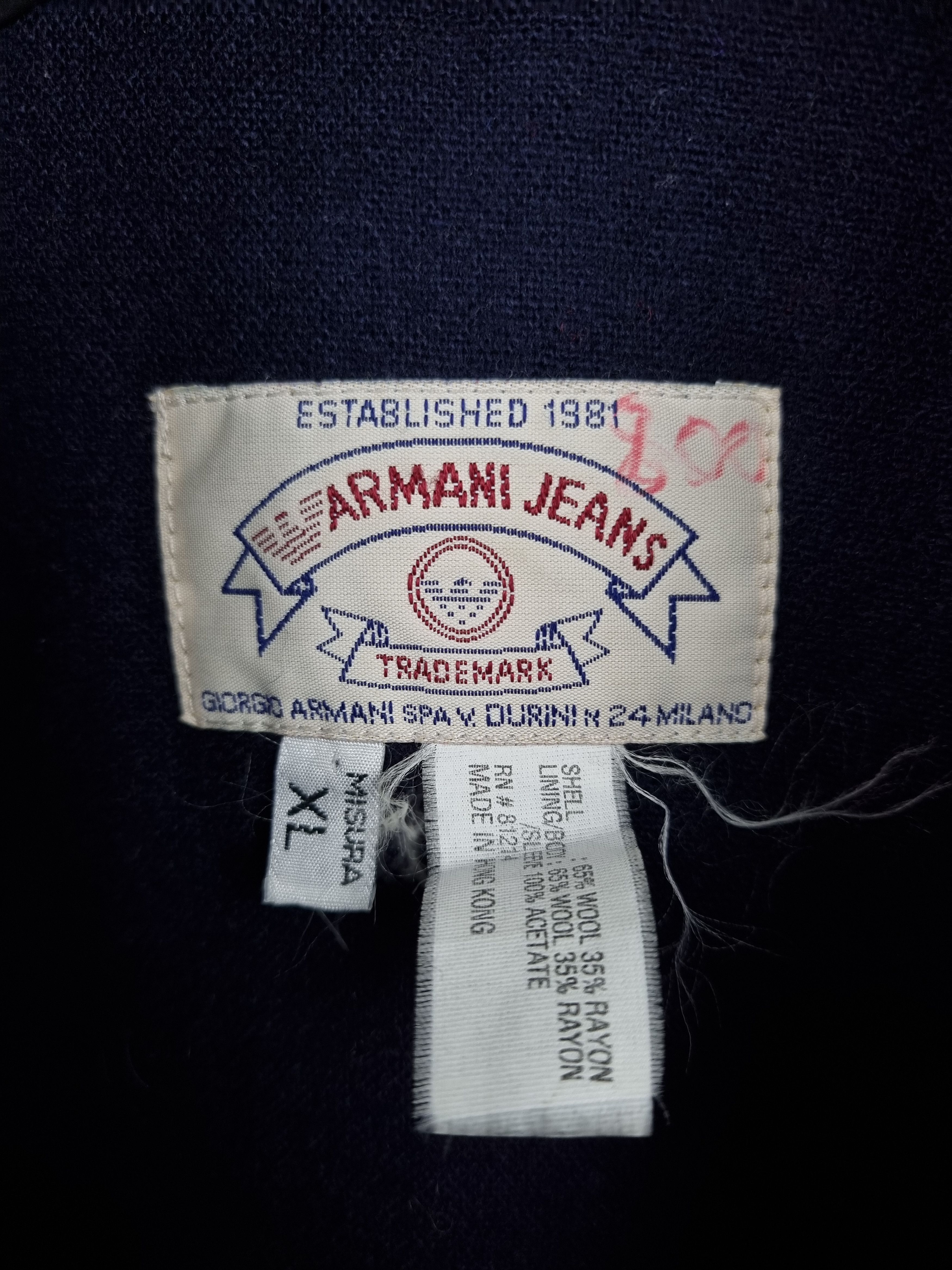 Armani × Giorgio Armani Rare 90s Armani Wool Military Navy Coat Size US L / EU 52-54 / 3 - 8 Thumbnail