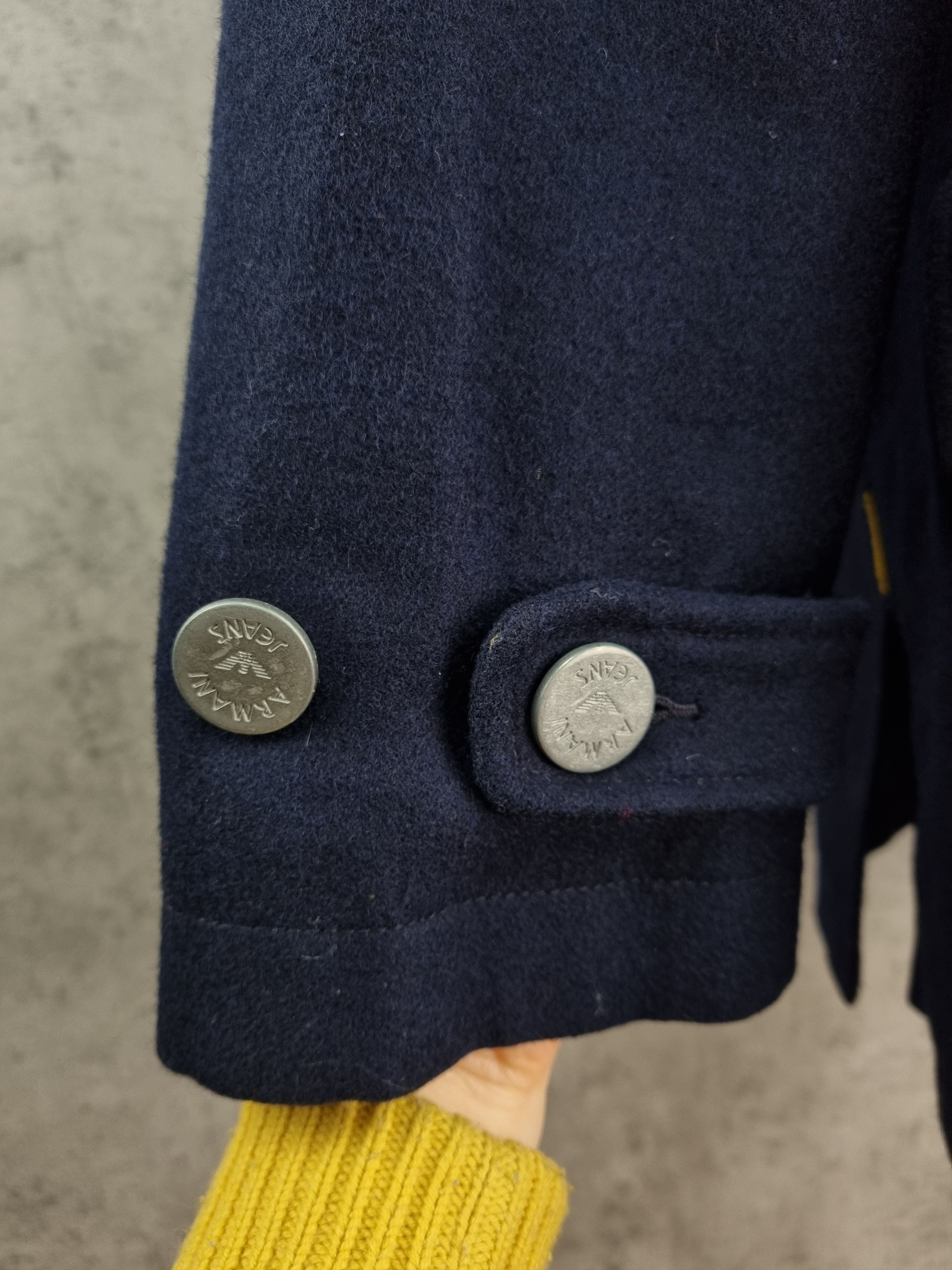 Armani × Giorgio Armani Rare 90s Armani Wool Military Navy Coat Size US L / EU 52-54 / 3 - 11 Thumbnail