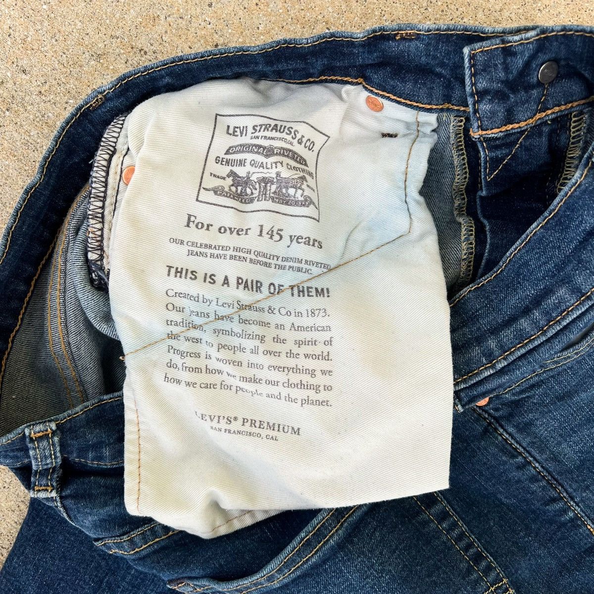 Levi's × Levi's Made & Crafted Levi’s “Big E” Denim Jeans 541 (33 x 29) Dark Wash Size US 33 - 11 Thumbnail