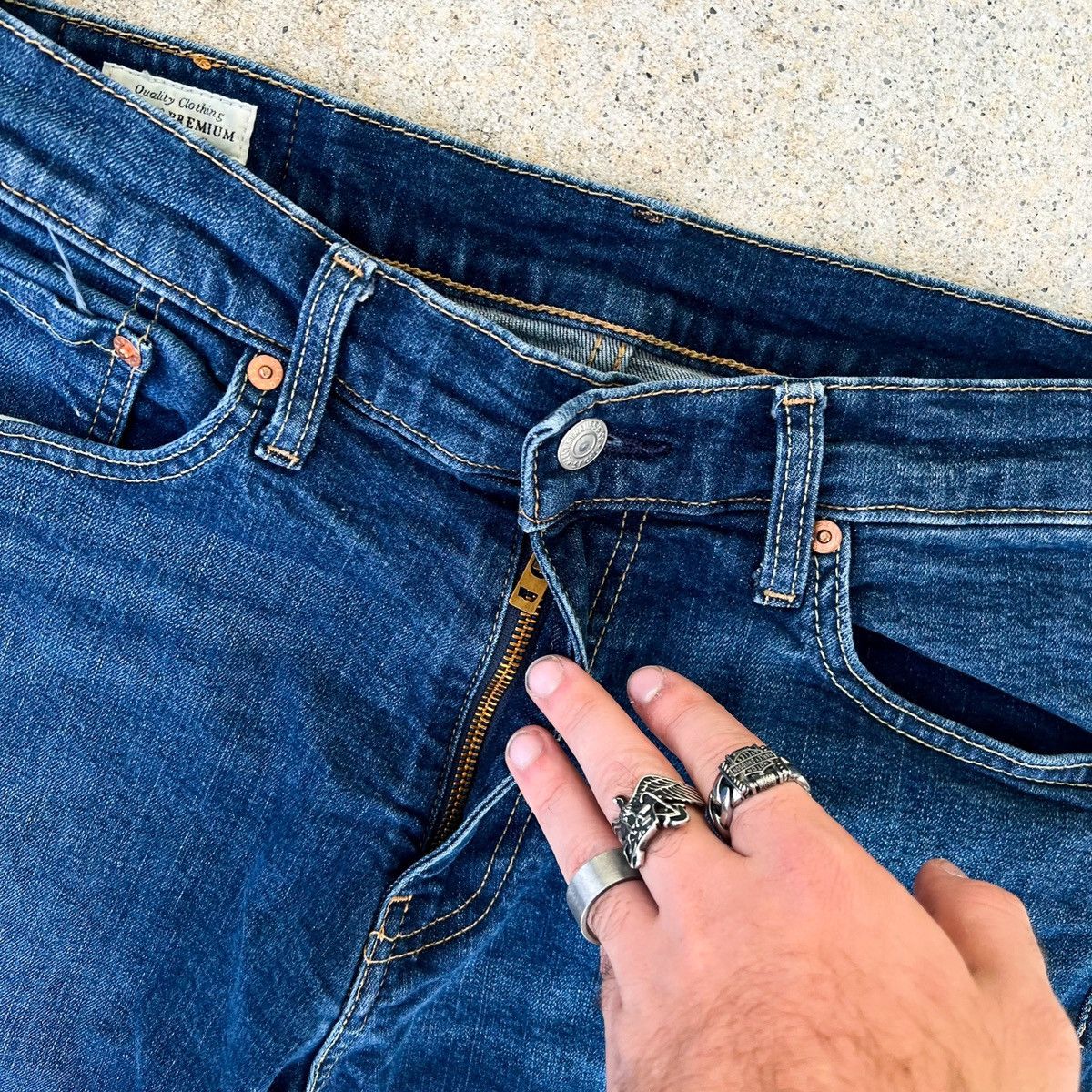 Levi's × Levi's Made & Crafted Levi’s “Big E” Denim Jeans 541 (33 x 29) Dark Wash Size US 33 - 5 Thumbnail