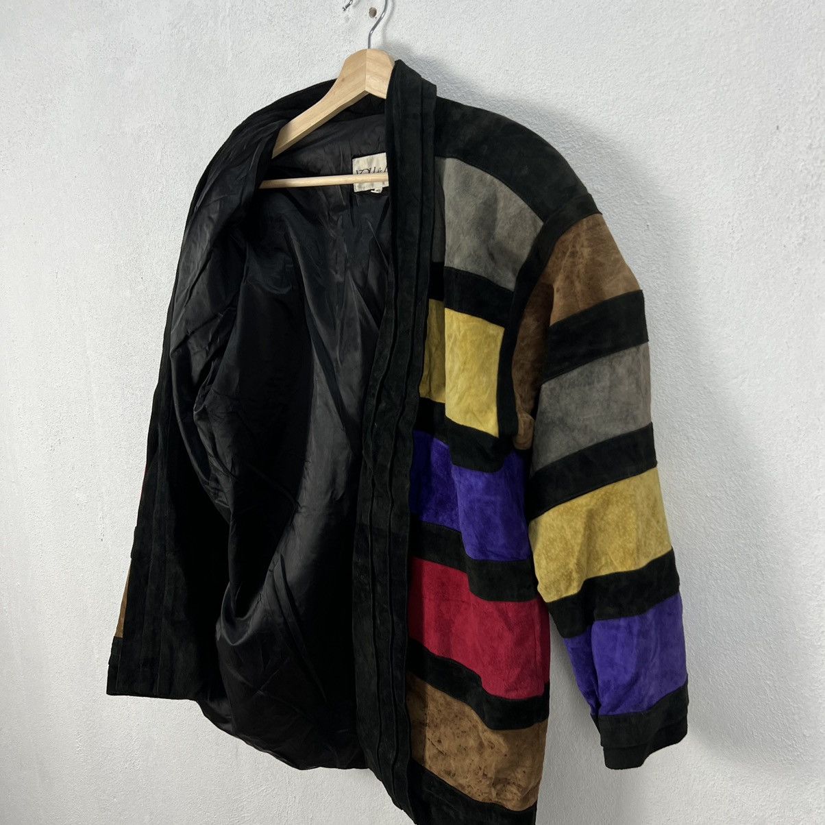 Japanese Brand RARE MULTI COLOUR BLOCK LEATHER JACKET Size US L / EU 52-54 / 3 - 14 Thumbnail