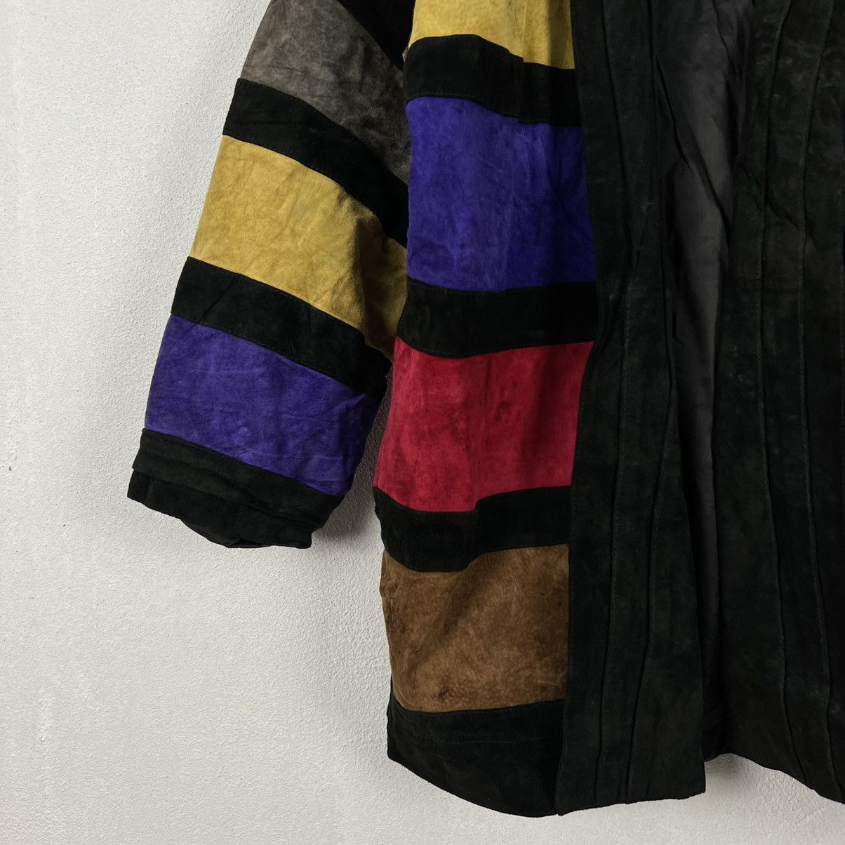 Japanese Brand RARE MULTI COLOUR BLOCK LEATHER JACKET Size US L / EU 52-54 / 3 - 7 Thumbnail