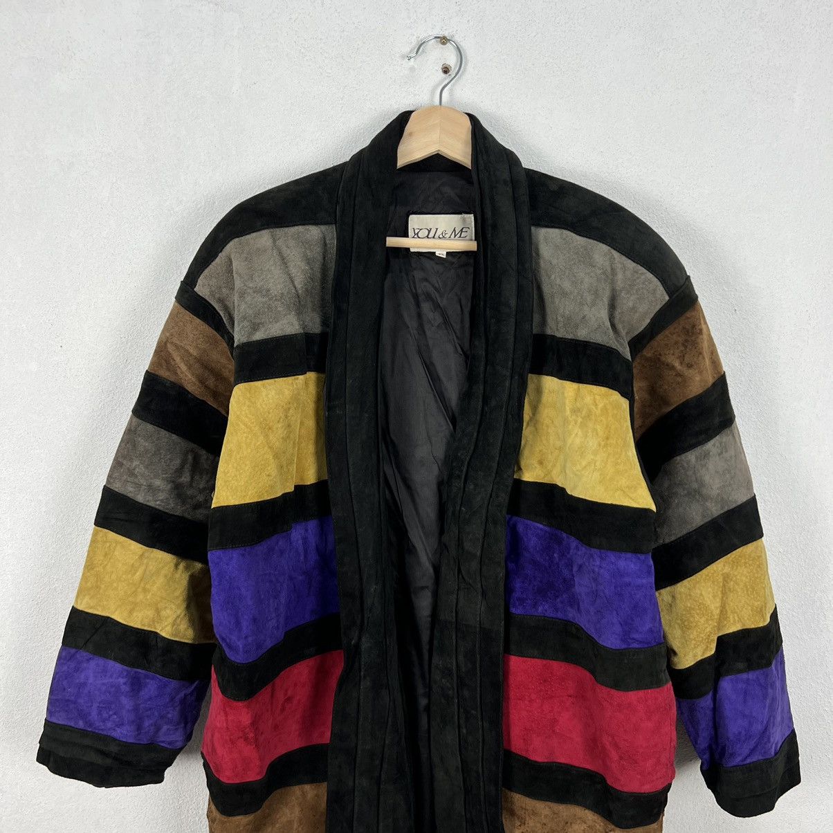 Japanese Brand RARE MULTI COLOUR BLOCK LEATHER JACKET Size US L / EU 52-54 / 3 - 3 Thumbnail