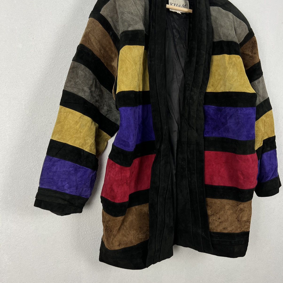 Japanese Brand RARE MULTI COLOUR BLOCK LEATHER JACKET Size US L / EU 52-54 / 3 - 4 Thumbnail