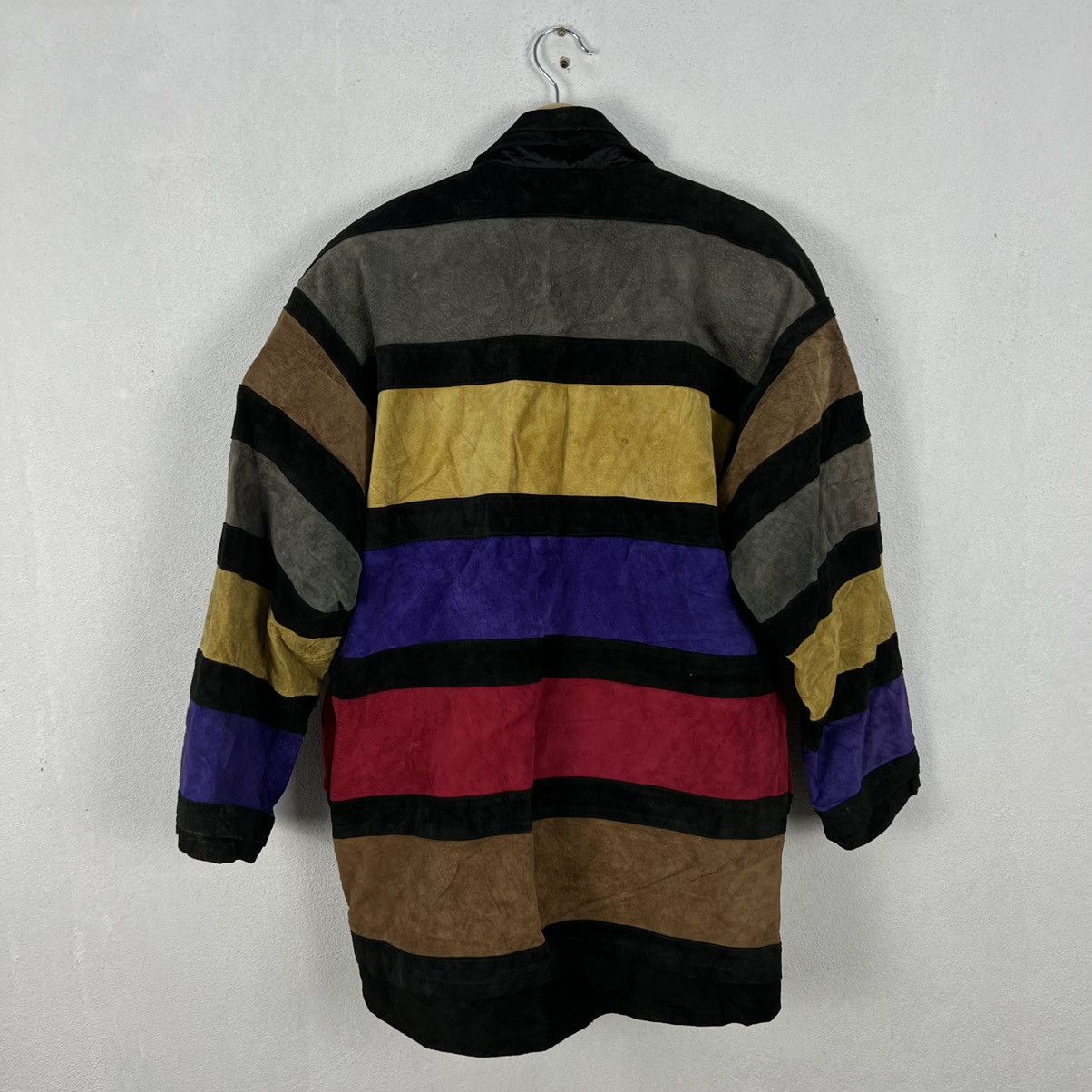 Japanese Brand RARE MULTI COLOUR BLOCK LEATHER JACKET Size US L / EU 52-54 / 3 - 11 Thumbnail