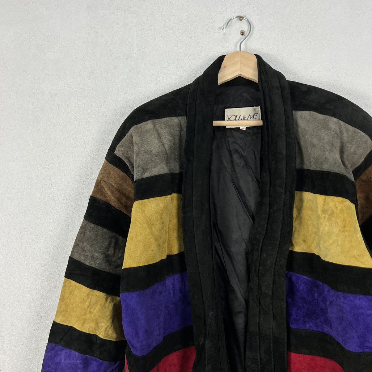 Japanese Brand RARE MULTI COLOUR BLOCK LEATHER JACKET Size US L / EU 52-54 / 3 - 5 Thumbnail
