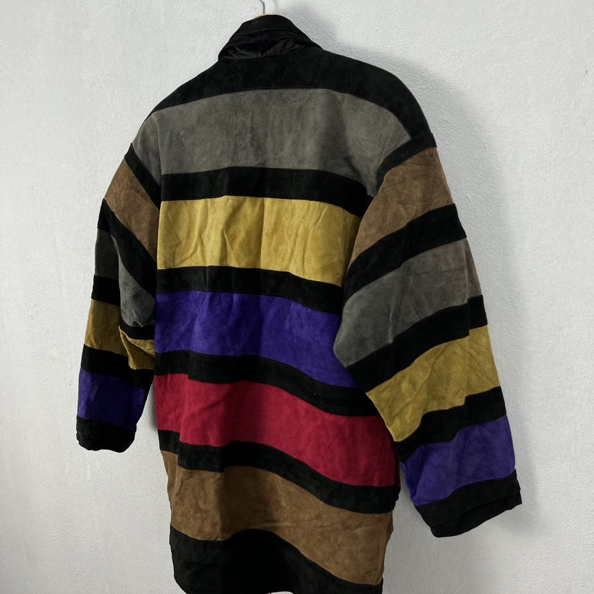Japanese Brand RARE MULTI COLOUR BLOCK LEATHER JACKET Size US L / EU 52-54 / 3 - 12 Thumbnail