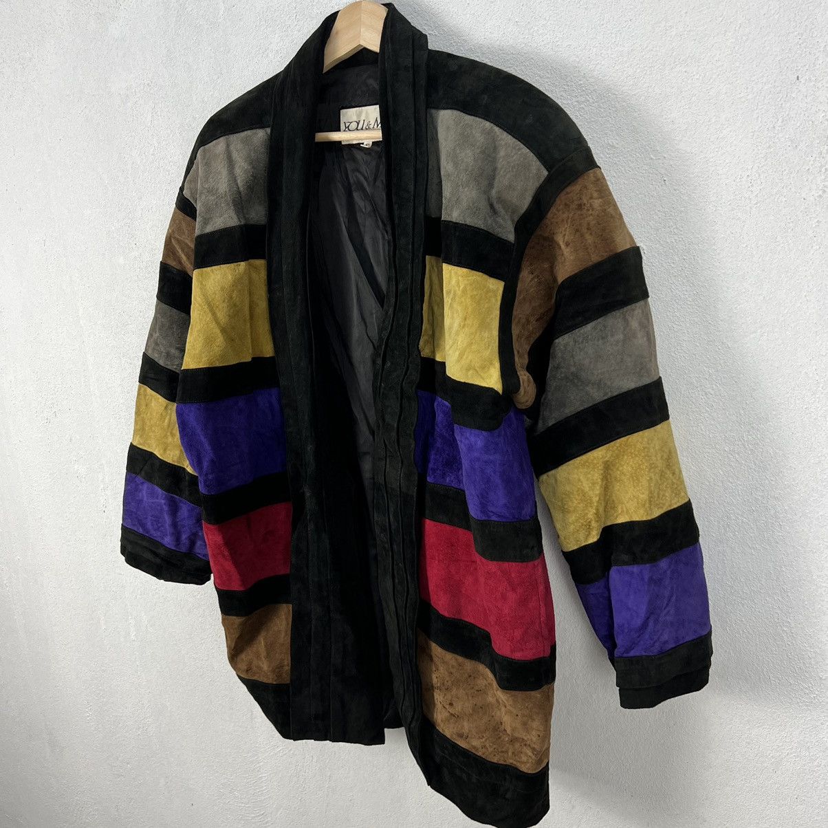 Japanese Brand RARE MULTI COLOUR BLOCK LEATHER JACKET Size US L / EU 52-54 / 3 - 2 Thumbnail