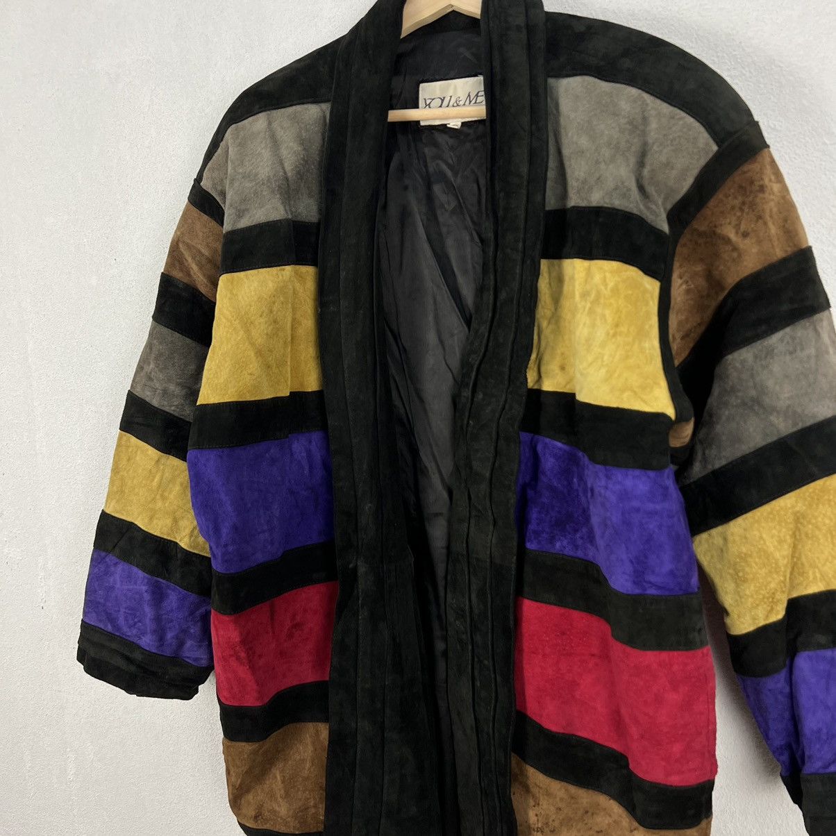 Japanese Brand RARE MULTI COLOUR BLOCK LEATHER JACKET Size US L / EU 52-54 / 3 - 8 Thumbnail