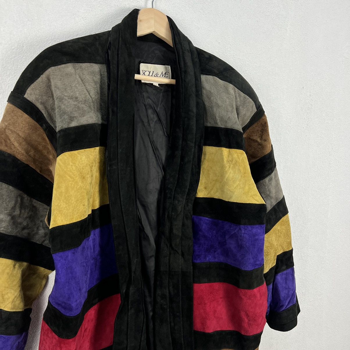 Japanese Brand RARE MULTI COLOUR BLOCK LEATHER JACKET Size US L / EU 52-54 / 3 - 6 Thumbnail