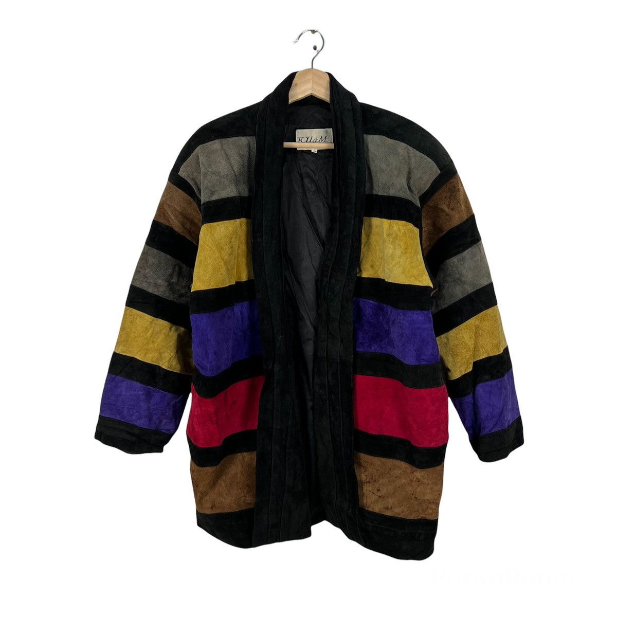 Japanese Brand RARE MULTI COLOUR BLOCK LEATHER JACKET Size US L / EU 52-54 / 3 - 1 Thumbnail