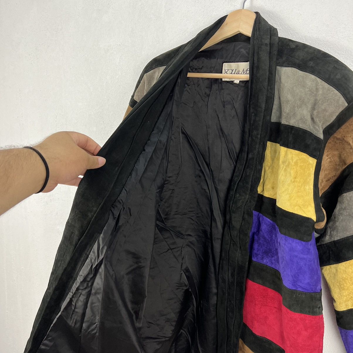 Japanese Brand RARE MULTI COLOUR BLOCK LEATHER JACKET Size US L / EU 52-54 / 3 - 9 Thumbnail