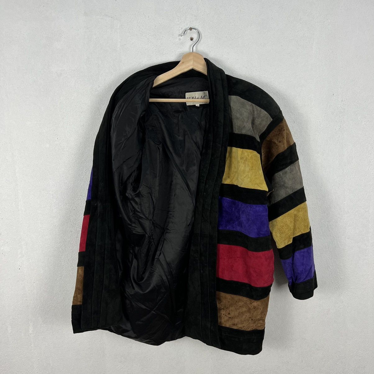 Japanese Brand RARE MULTI COLOUR BLOCK LEATHER JACKET Size US L / EU 52-54 / 3 - 13 Thumbnail