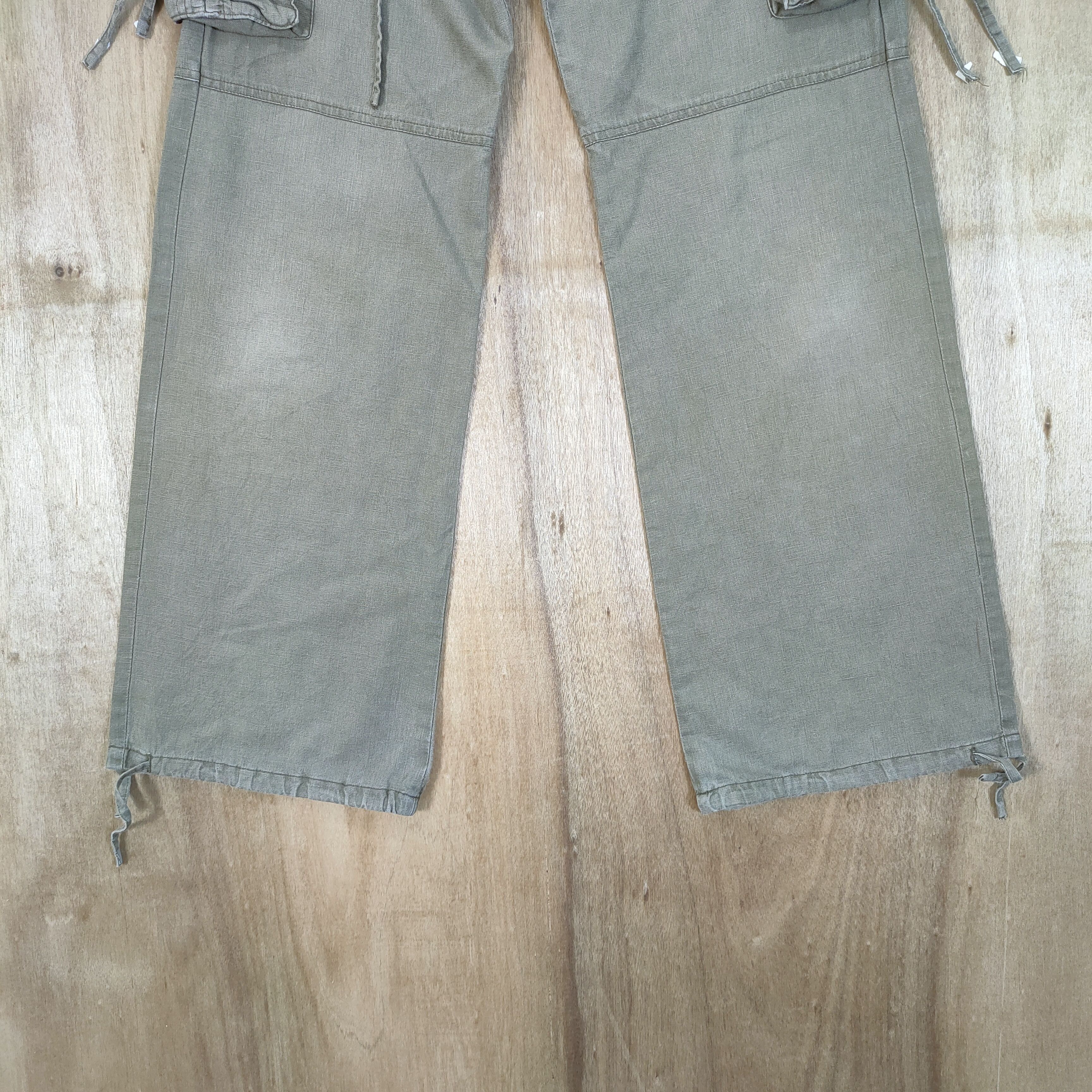 Japanese Brand SPR BROWN LOWRISE FLARE CARGO PANTS Size US 30 / EU 46 - 3 Thumbnail