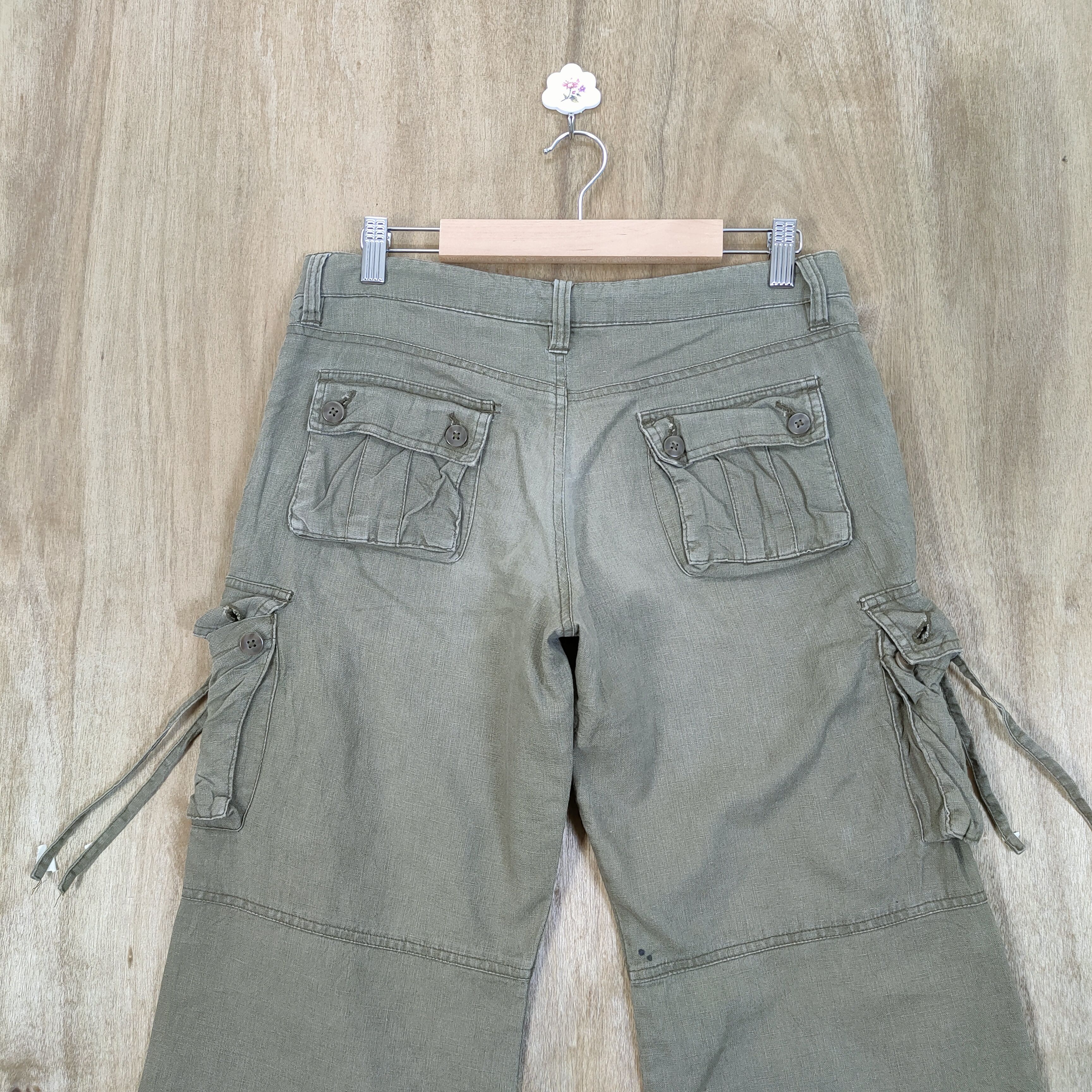 Japanese Brand SPR BROWN LOWRISE FLARE CARGO PANTS Size US 30 / EU 46 - 7 Thumbnail