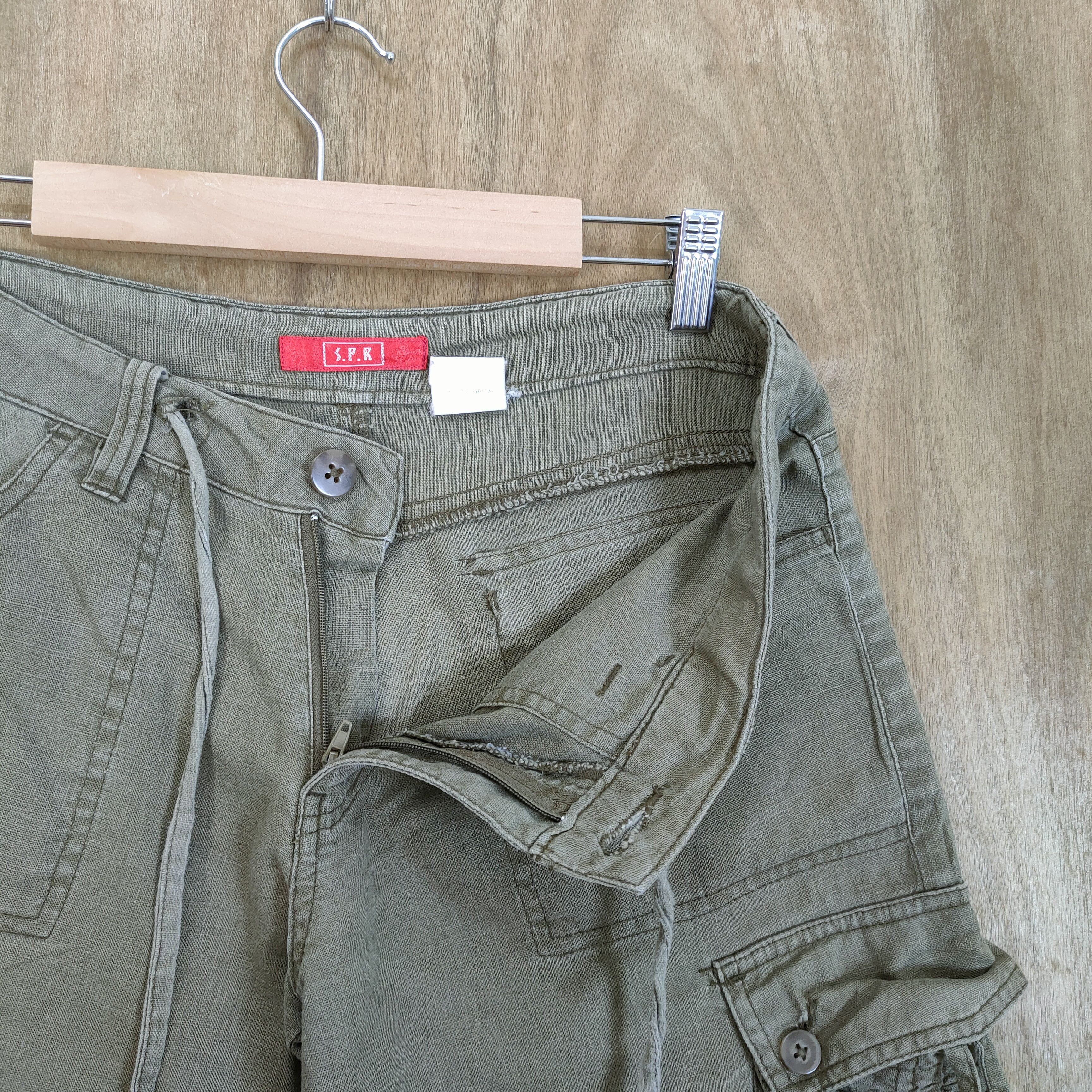 Japanese Brand SPR BROWN LOWRISE FLARE CARGO PANTS Size US 30 / EU 46 - 10 Thumbnail