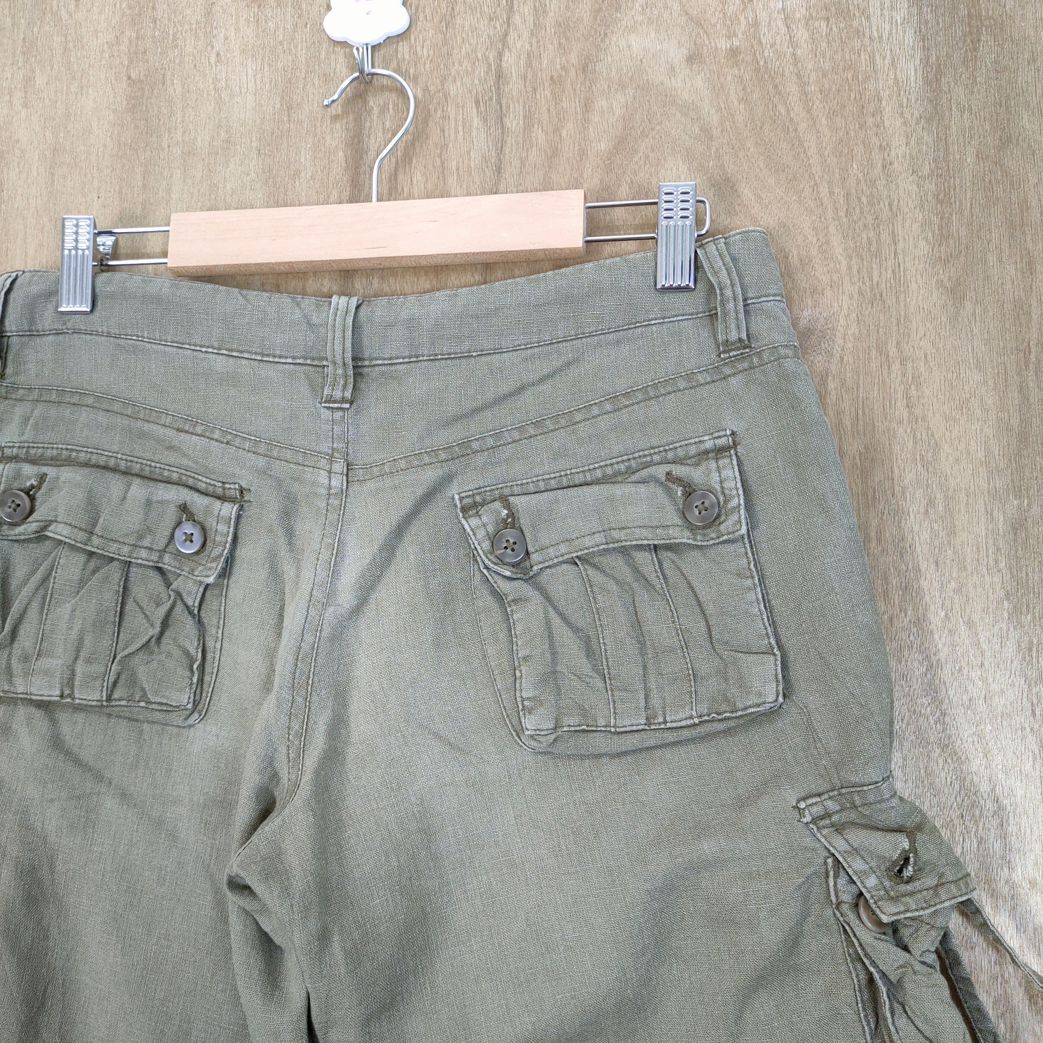 Japanese Brand SPR BROWN LOWRISE FLARE CARGO PANTS Size US 30 / EU 46 - 9 Thumbnail