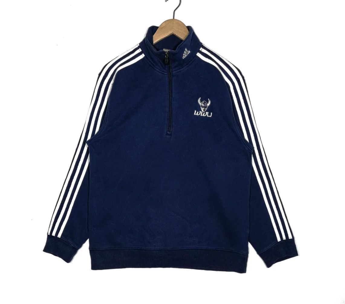 Adidas × Vintage adidas Sweatshirt Half Zipper Pullover Size US S / EU 44-46 / 1 - 1 Thumbnail