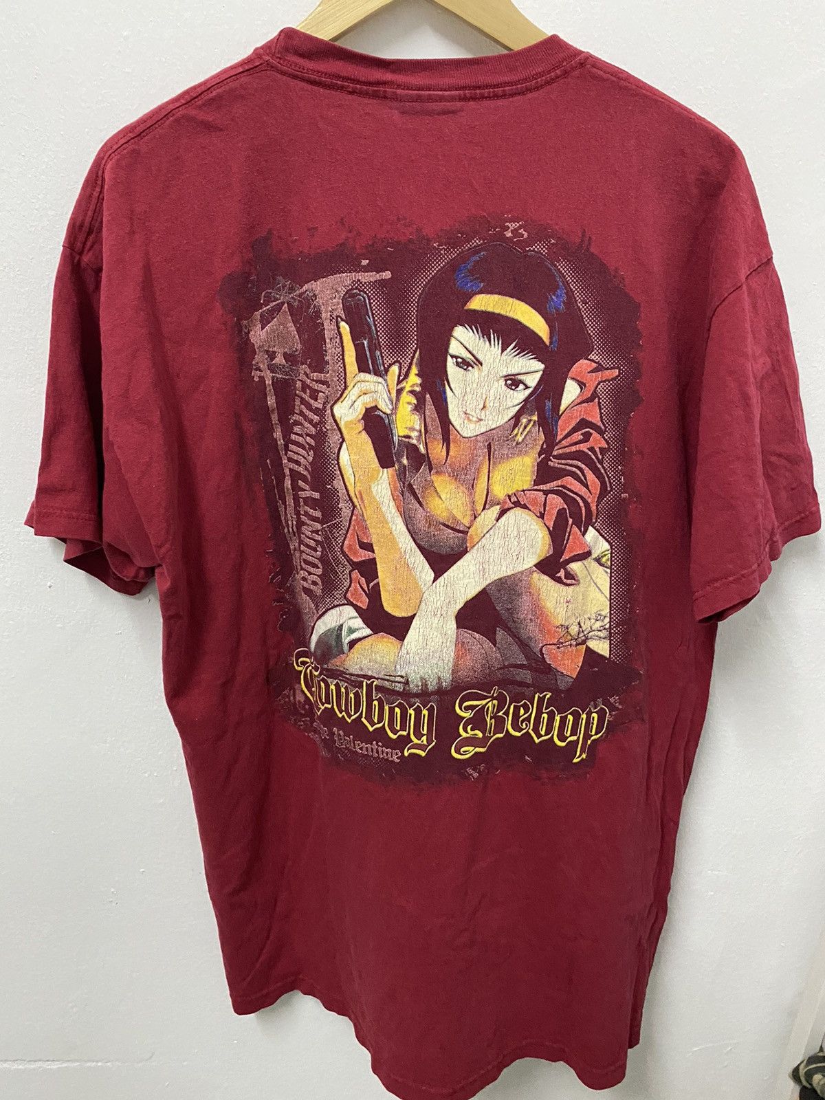 image of Anima x Cartoon Network Vintage Cowboy Bepop Faye Valentine in Red, Men's (Size XL)