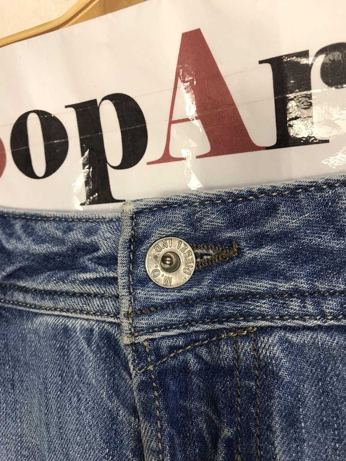 Diesel Vintage Diesel industry Distressed Denim jeans design Size US 37 - 9 Thumbnail