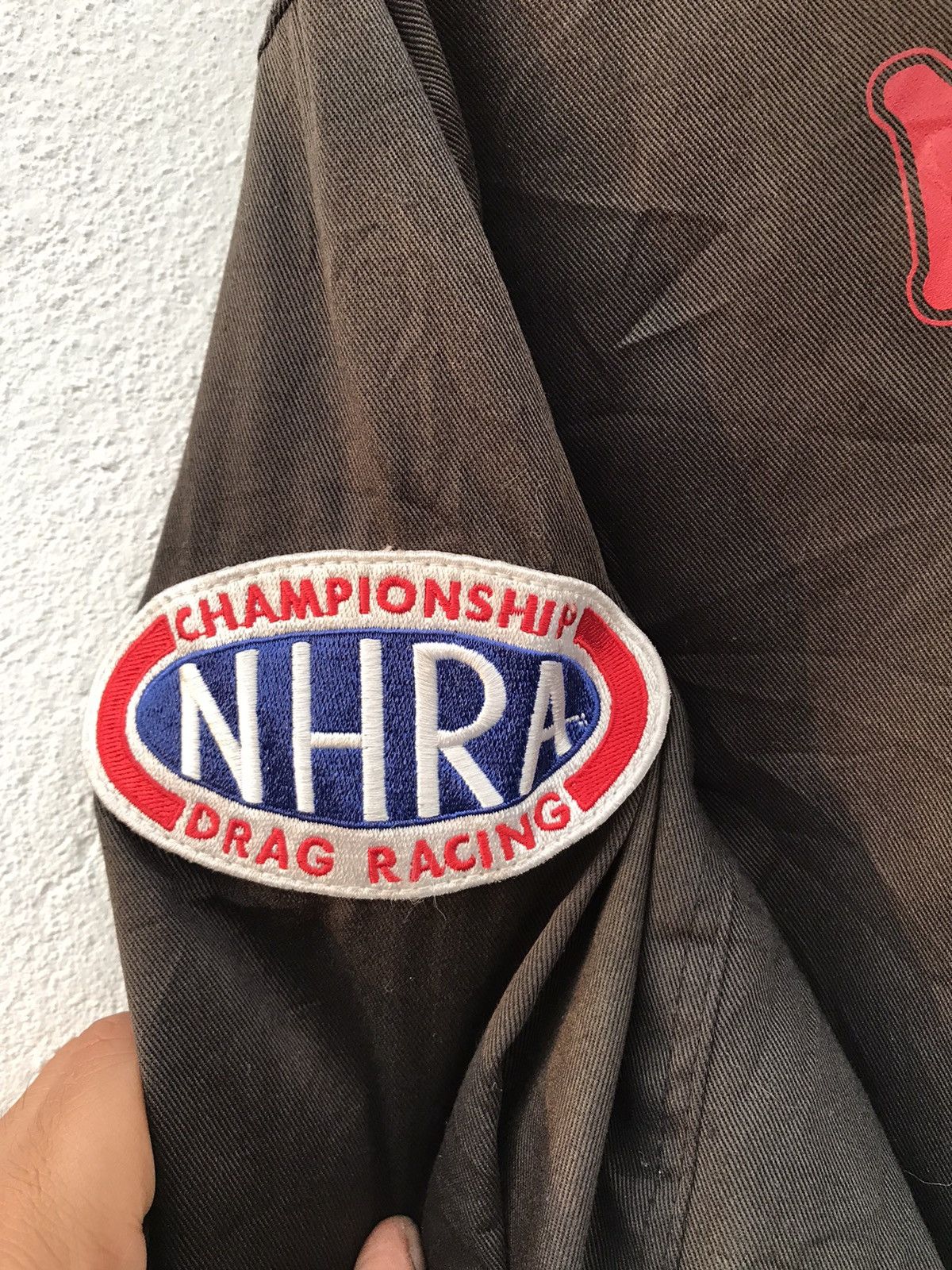 Sports Specialties × Vintage Vintage NHRA National Hot Rod Association Sun Faded Jackets Size US L / EU 52-54 / 3 - 14 Thumbnail